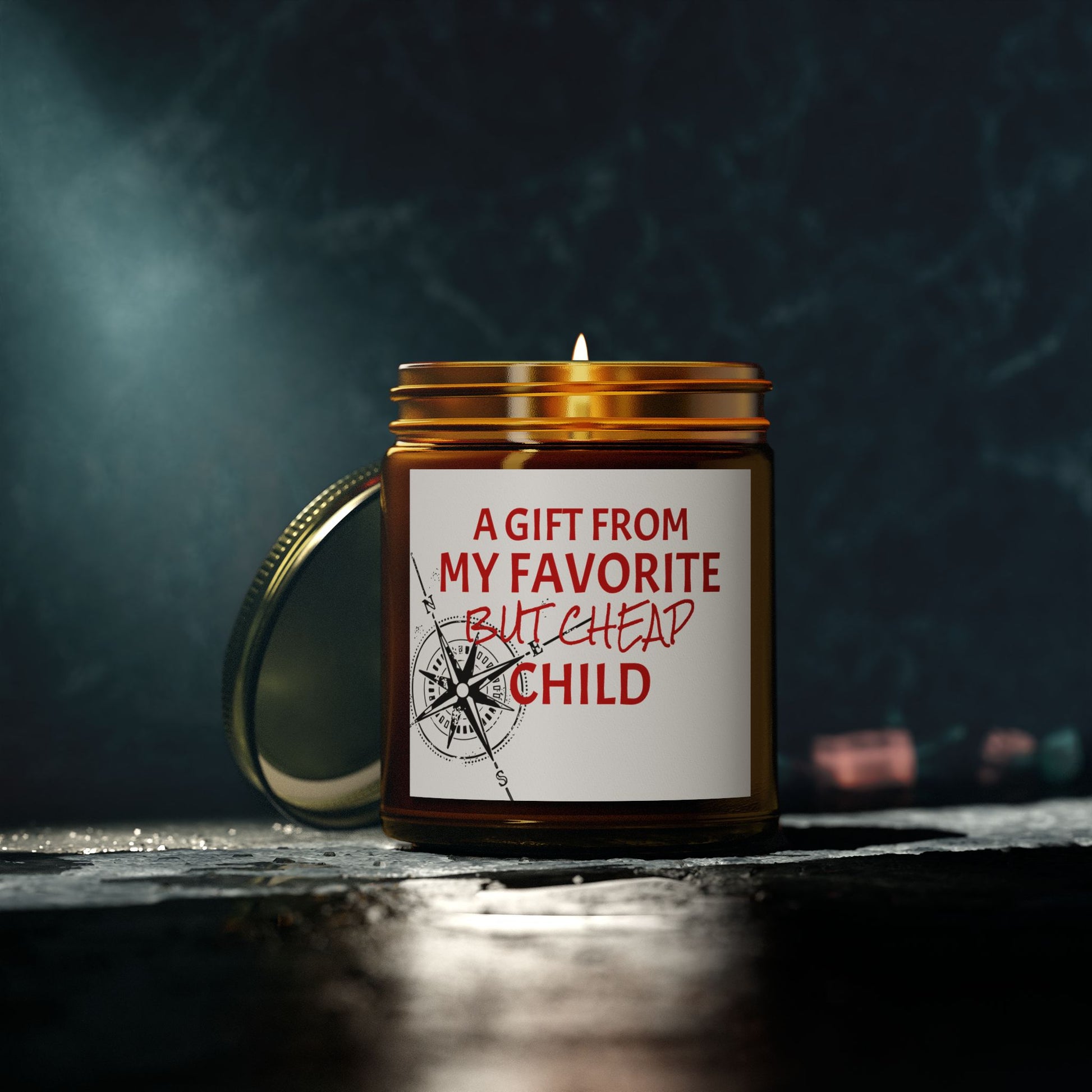 A Gift From My Favorite Child- Scented Candles, Coconut Apricot Wax (4oz, 9oz)