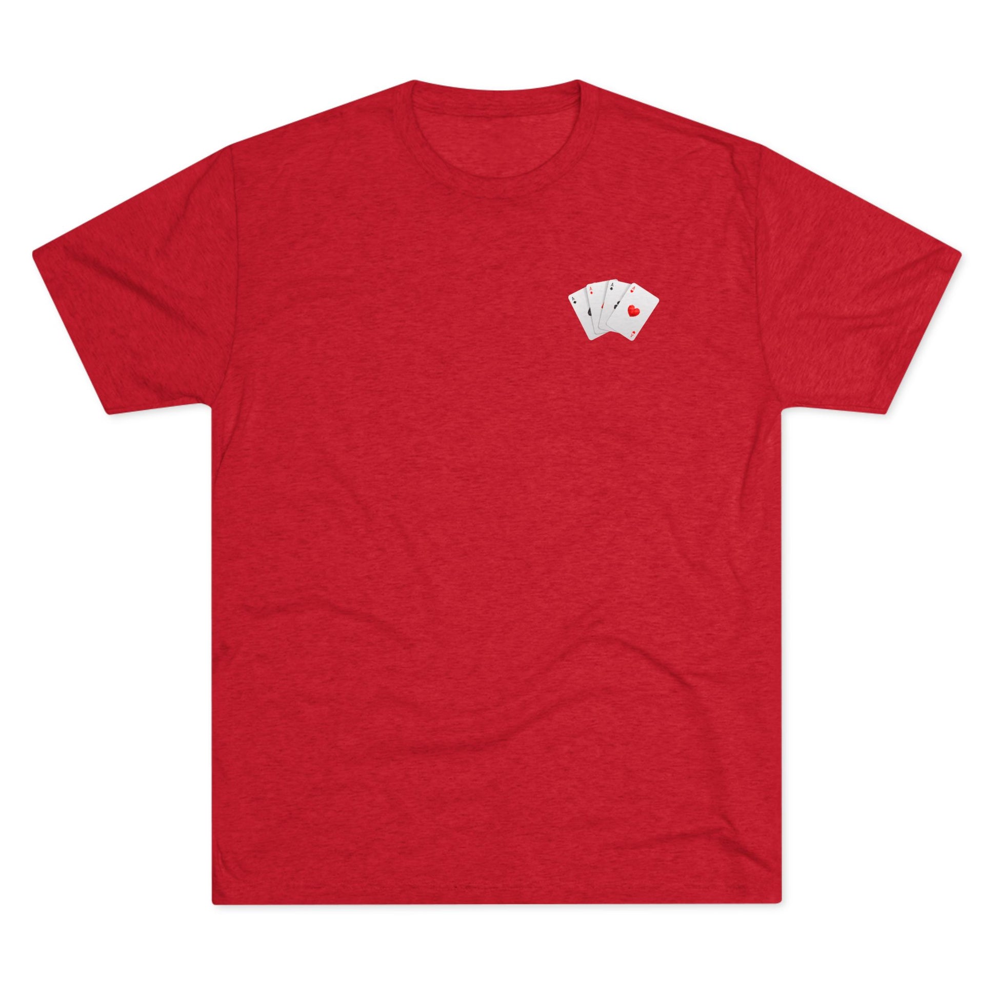 Unisex Tri-Blend Crew Tee with Lucky Cards Design | CRUISE CASINO LOVERS Casual Everyday Wear, Gift for Gamers, Perfect for St. Patrick's Day, Luck-Themed Events