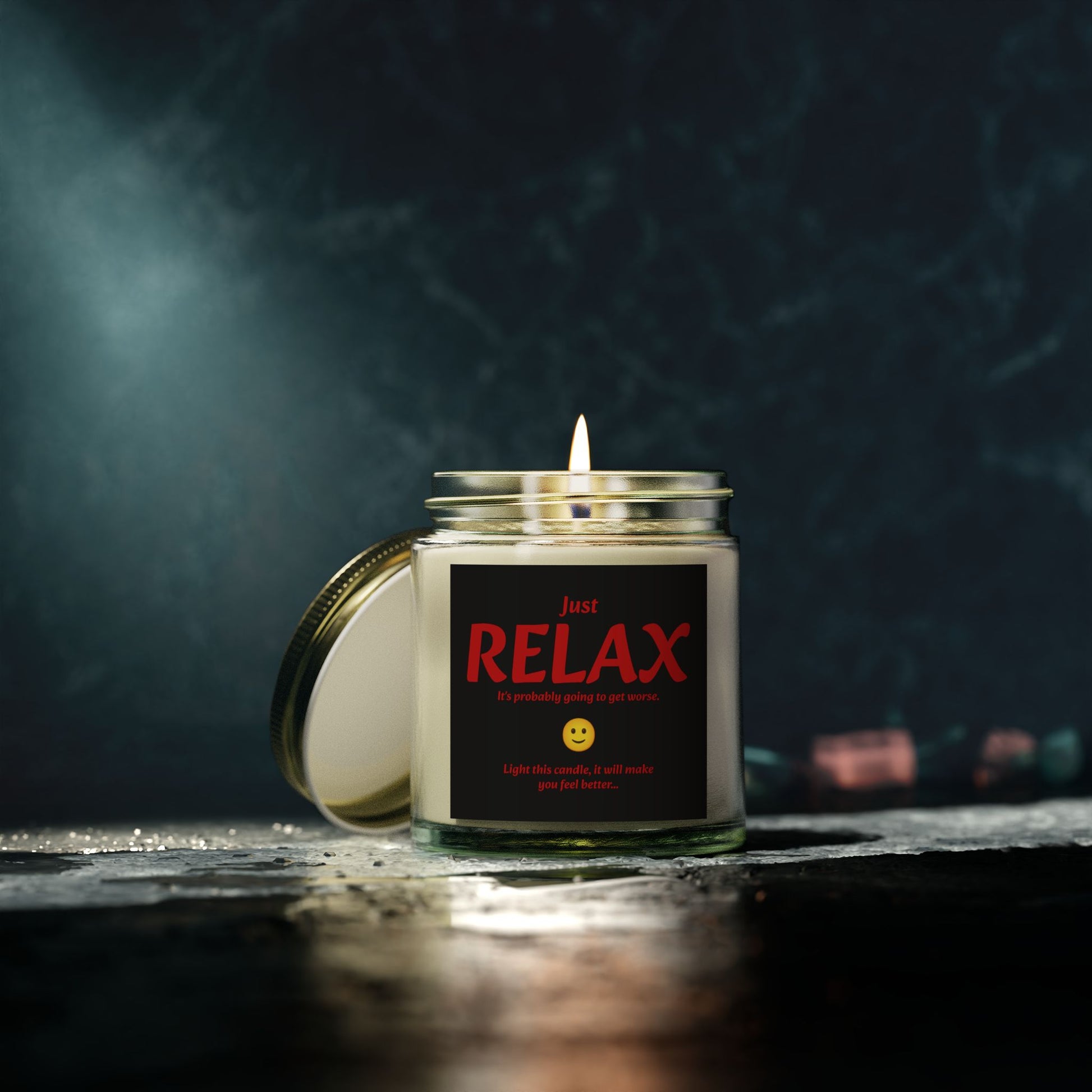 Just RELAX - Scented Candles, Coconut Apricot Wax (4oz, 9oz)