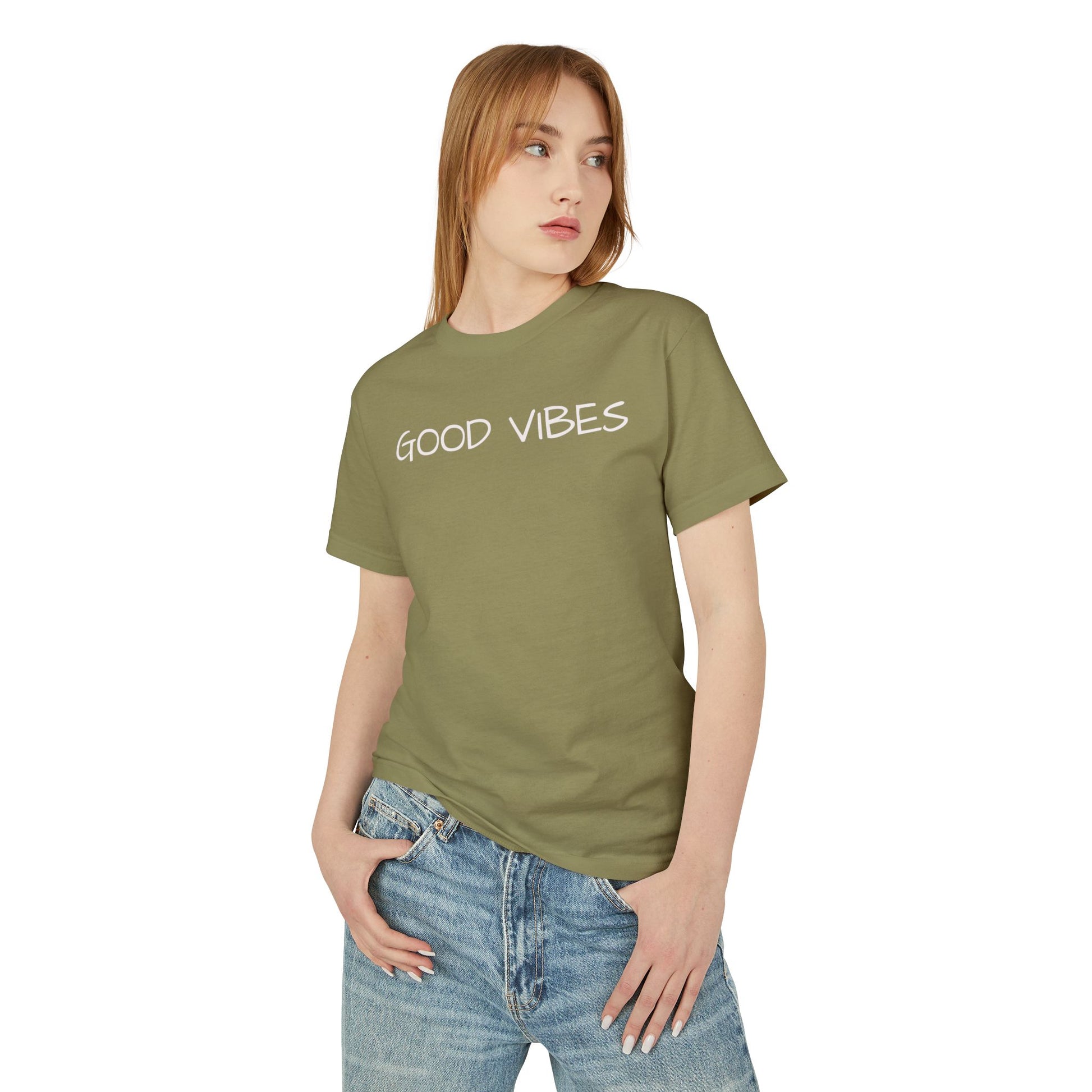 "Good Vibes" Unisex Heavyweight Tee - Comfort & Style for Everyday Adventures