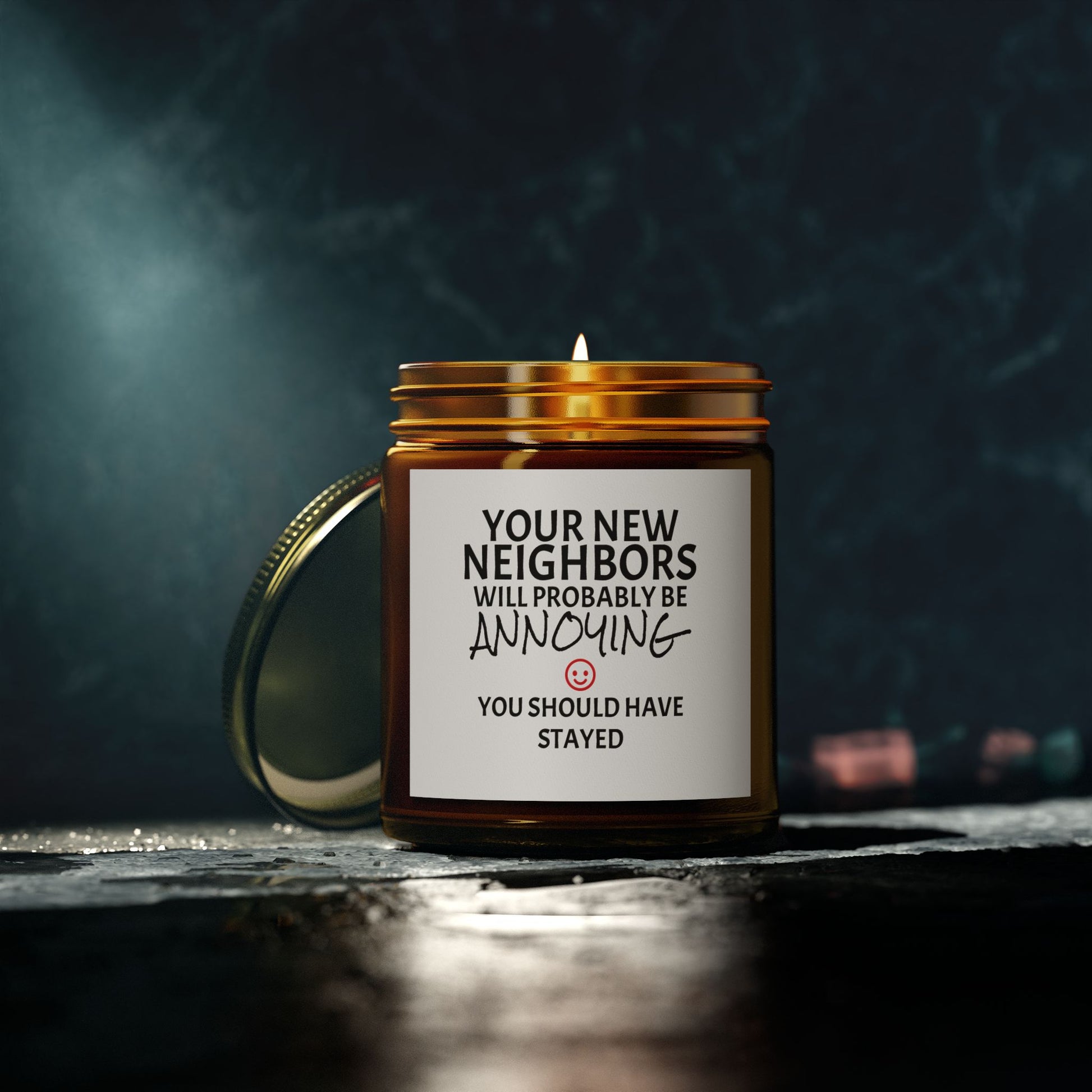 Your New Neighbors Will Probably Be ANNOYING, You Should Have Stayed - Scented Candles, Coconut Apricot Wax (4oz, 9oz)