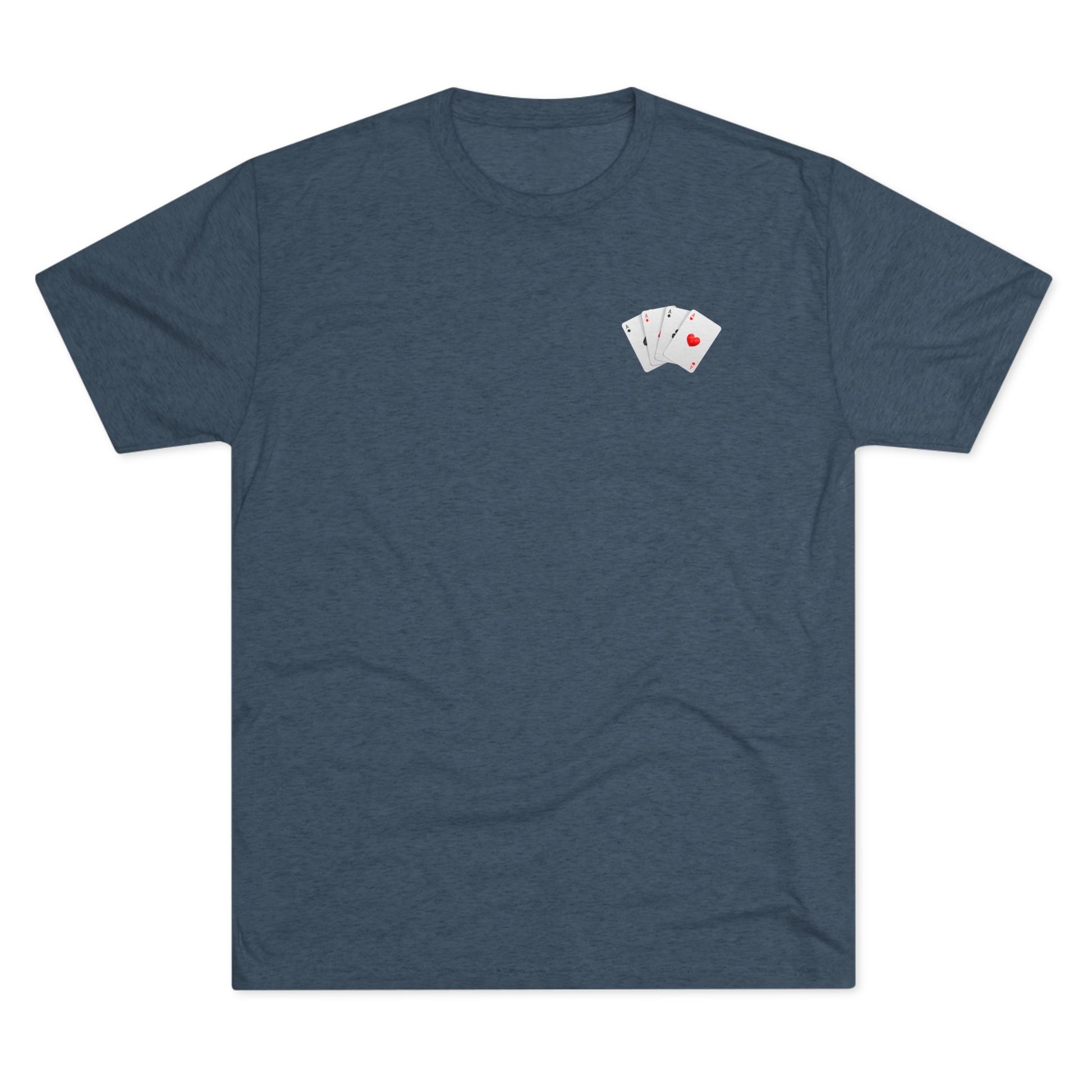 Unisex Tri-Blend Crew Tee with Lucky Cards Design | CRUISE CASINO LOVERS Casual Everyday Wear, Gift for Gamers, Perfect for St. Patrick's Day, Luck-Themed Events