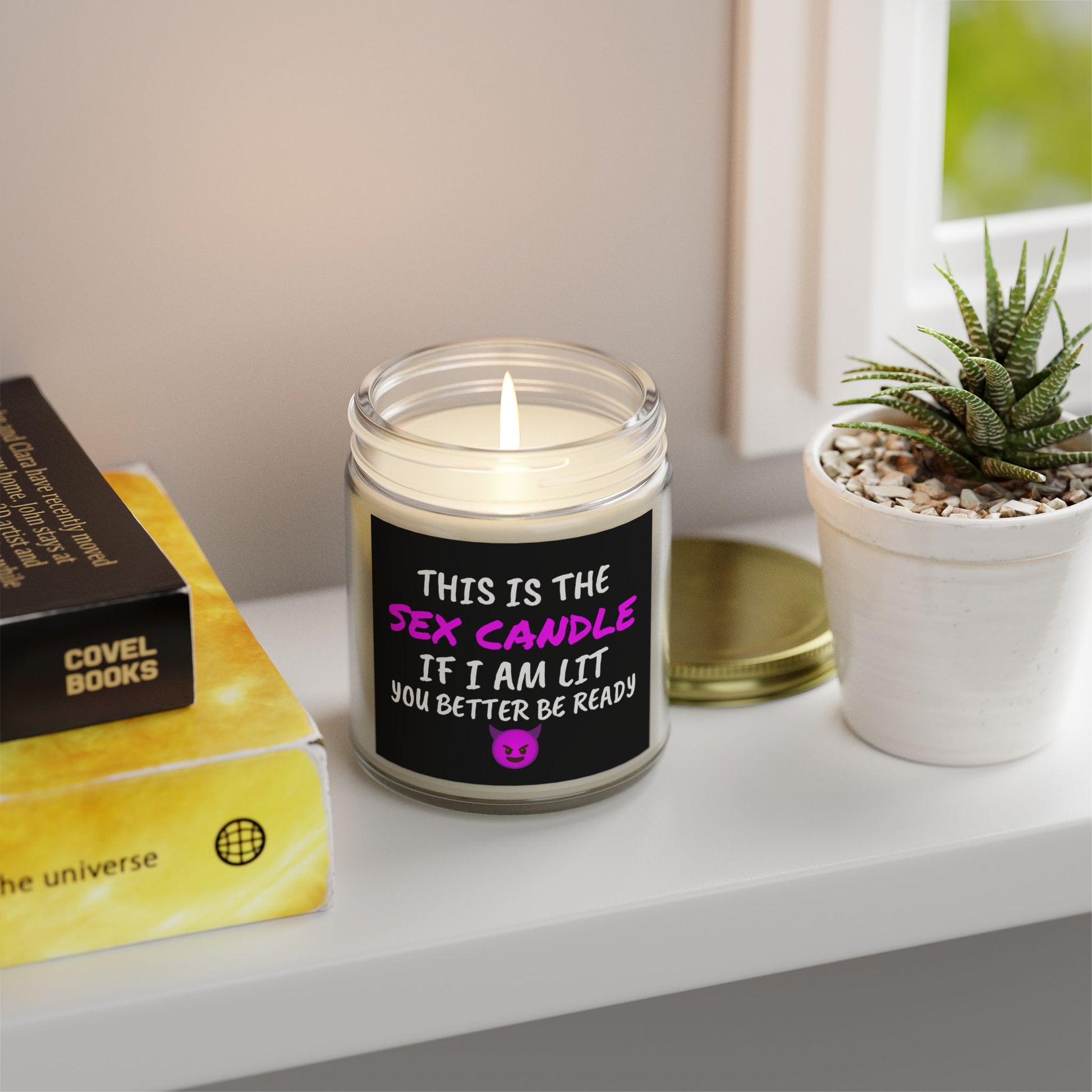 This is the S*x Candle, If I am lit, you better be ready - Scented Candles, Coconut Apricot Wax (4oz, 9oz)
