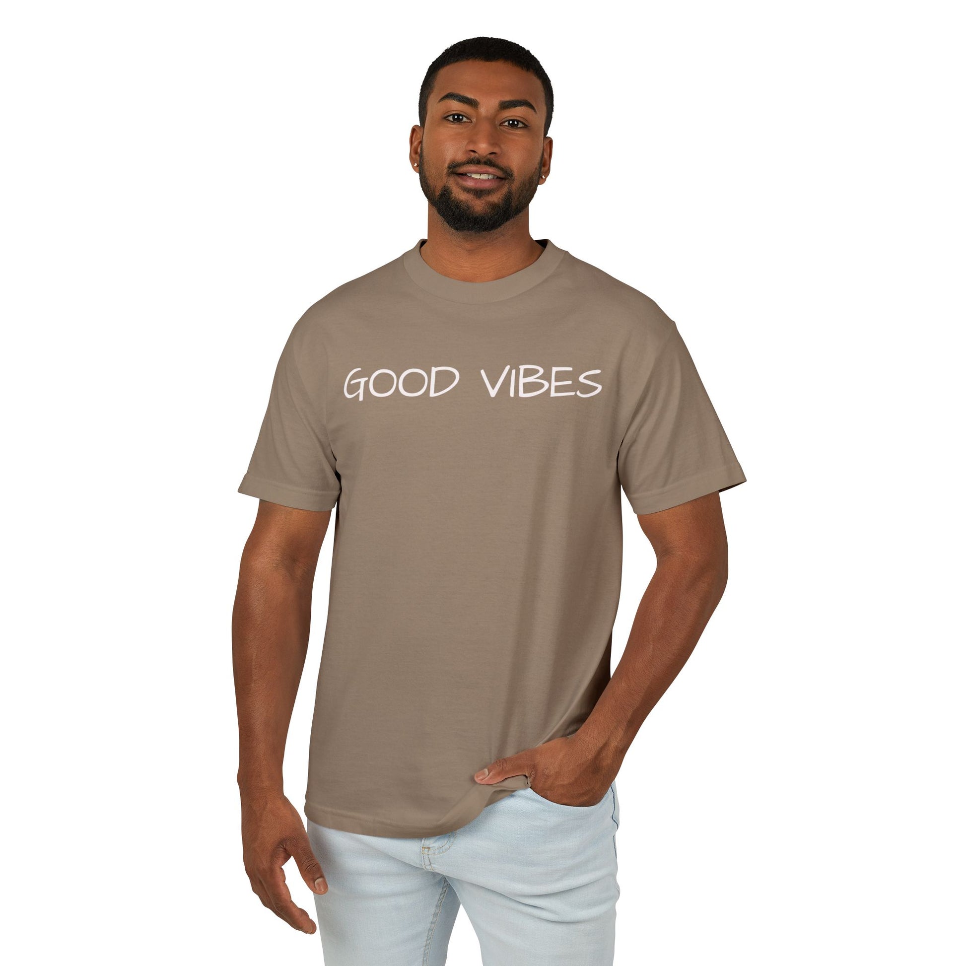 "Good Vibes" Unisex Heavyweight Tee - Comfort & Style for Everyday Adventures
