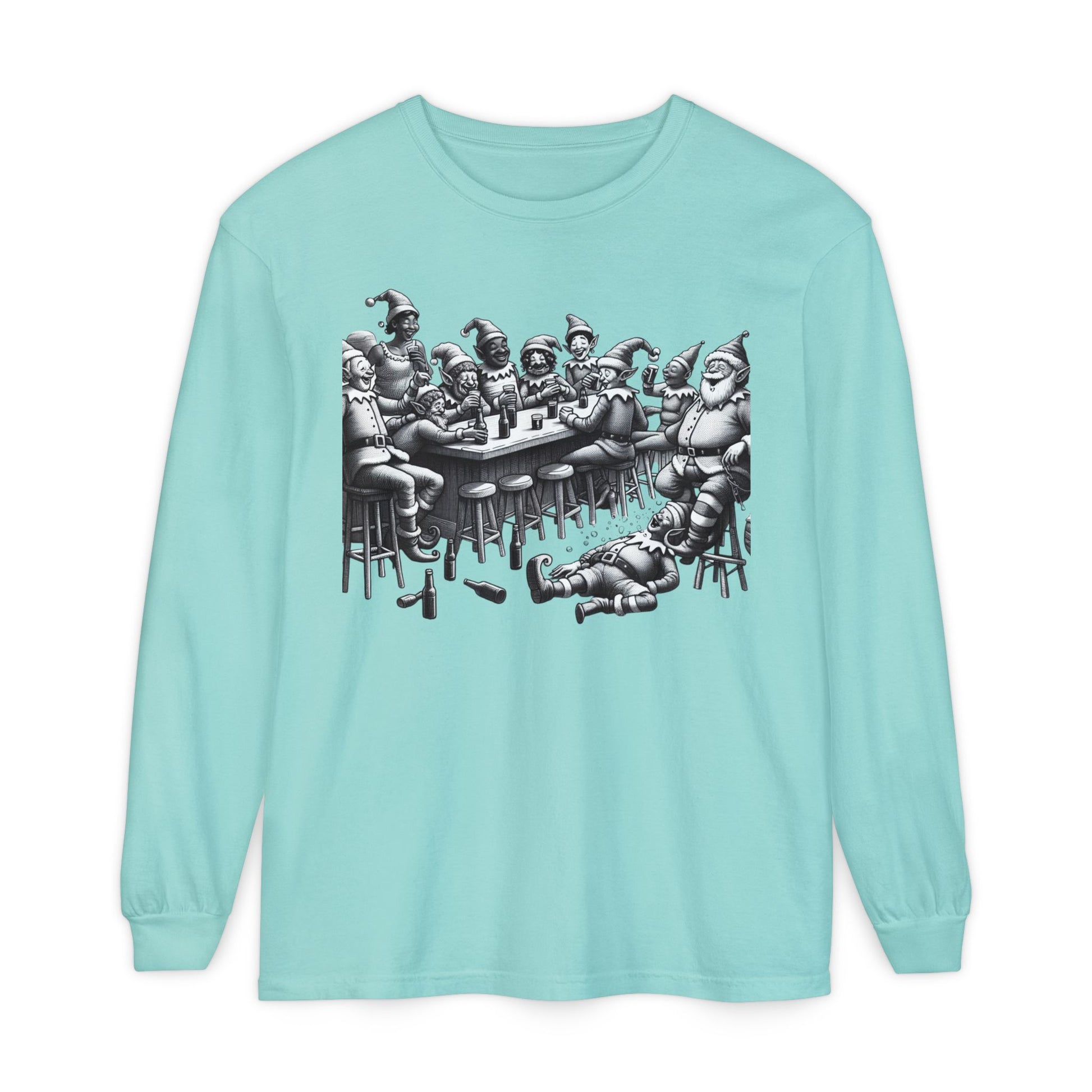 Long Sleeve T-Shirt Drunk Elves Design
