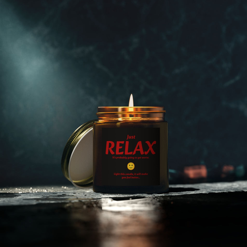 Just RELAX - Scented Candles, Coconut Apricot Wax (4oz, 9oz)