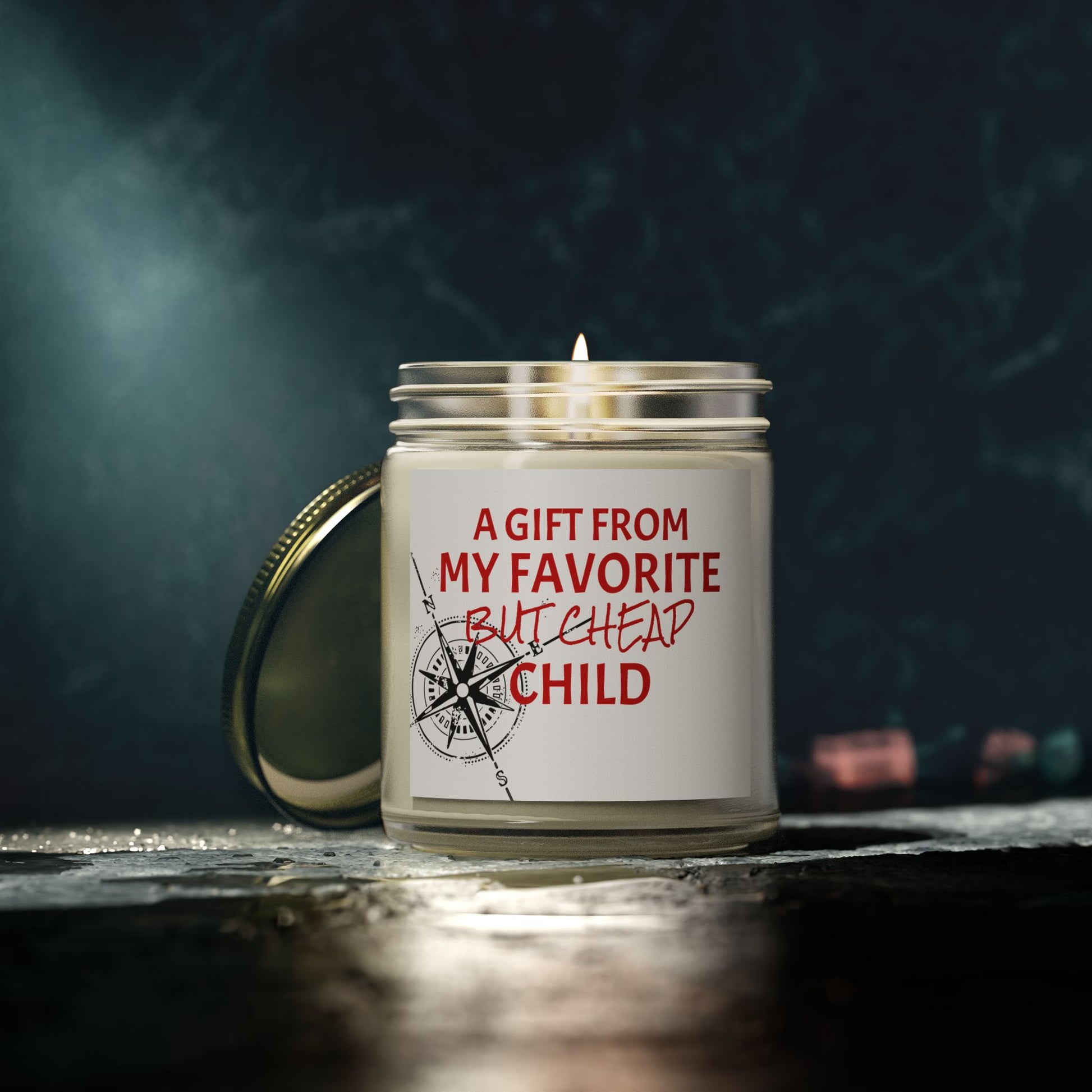 A Gift From My Favorite Child- Scented Candles, Coconut Apricot Wax (4oz, 9oz)