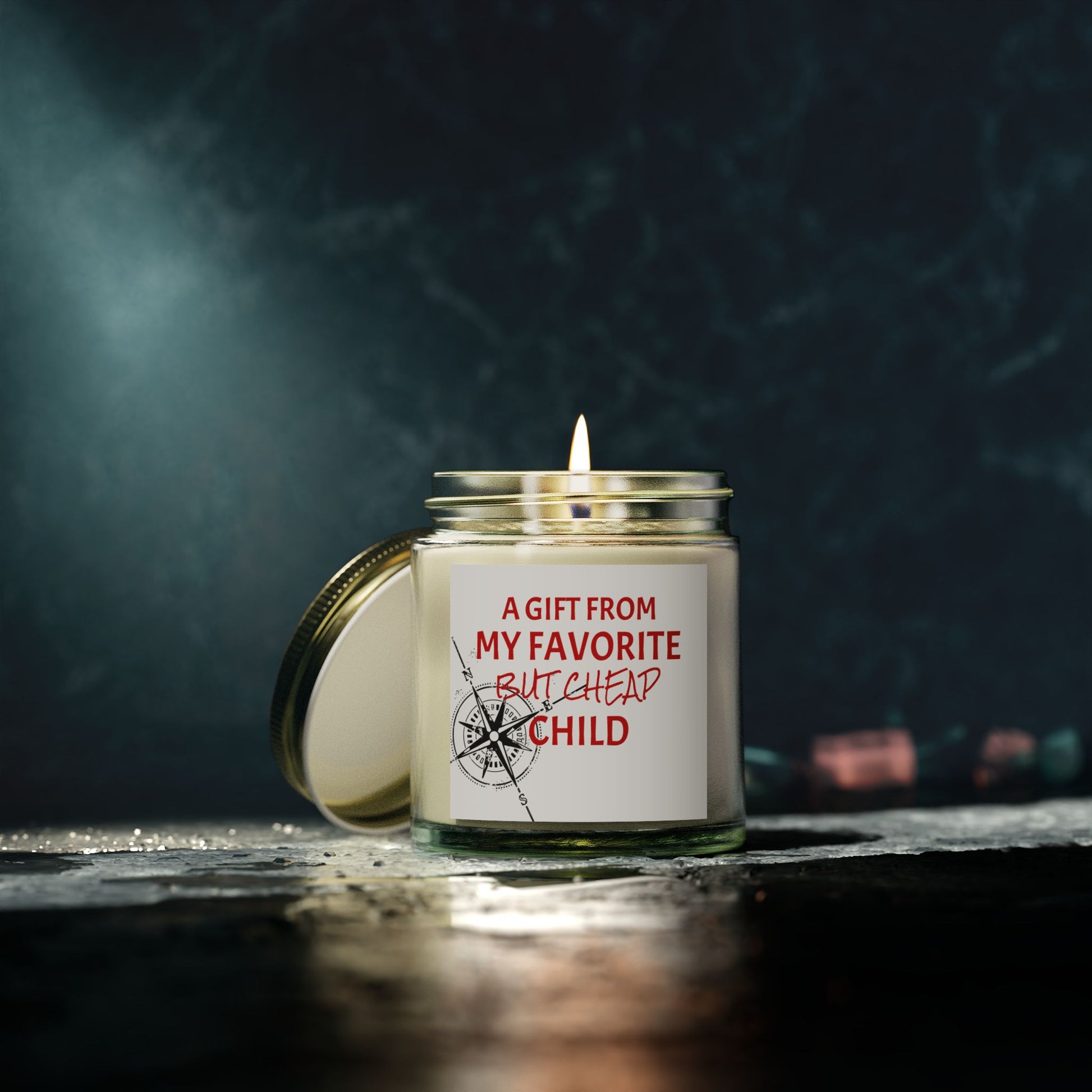A Gift From My Favorite Child- Scented Candles, Coconut Apricot Wax (4oz, 9oz)