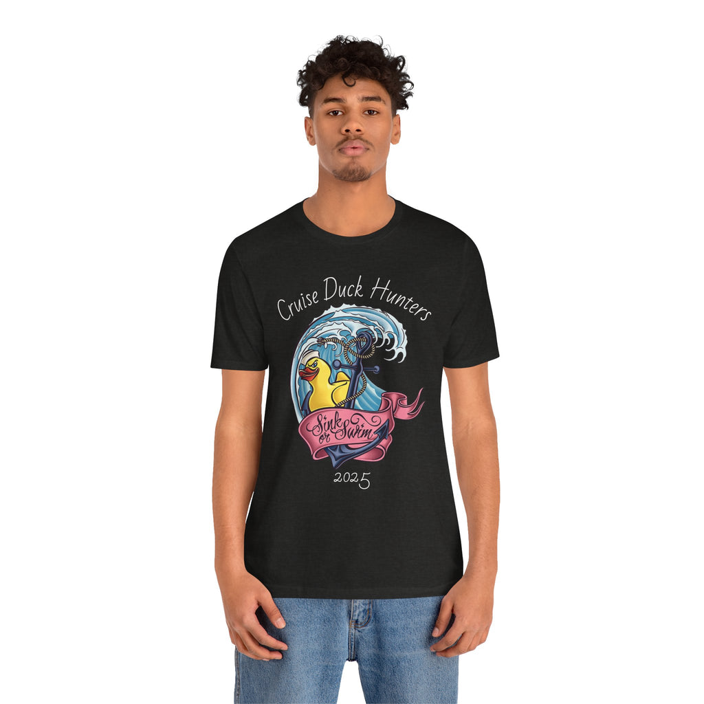 Cruise Ship Duck Hunters Graphic Tee, Casual Shirt for Duck Lovers, Funny Gift for Friends, Beach Adventure Apparel, Unisex Summer Wear