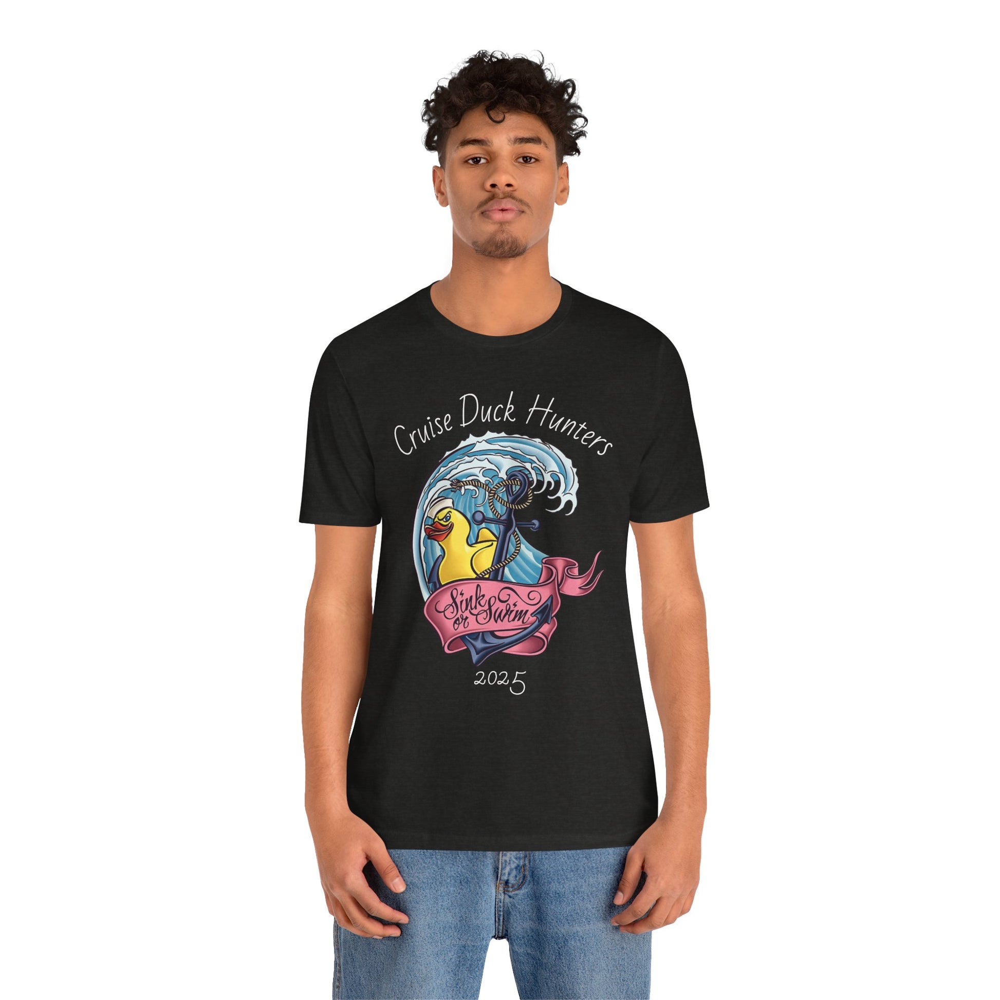 Cruise Ship Duck Hunters Graphic Tee, Casual Shirt for Duck Lovers, Funny Gift for Friends, Beach Adventure Apparel, Unisex Summer Wear