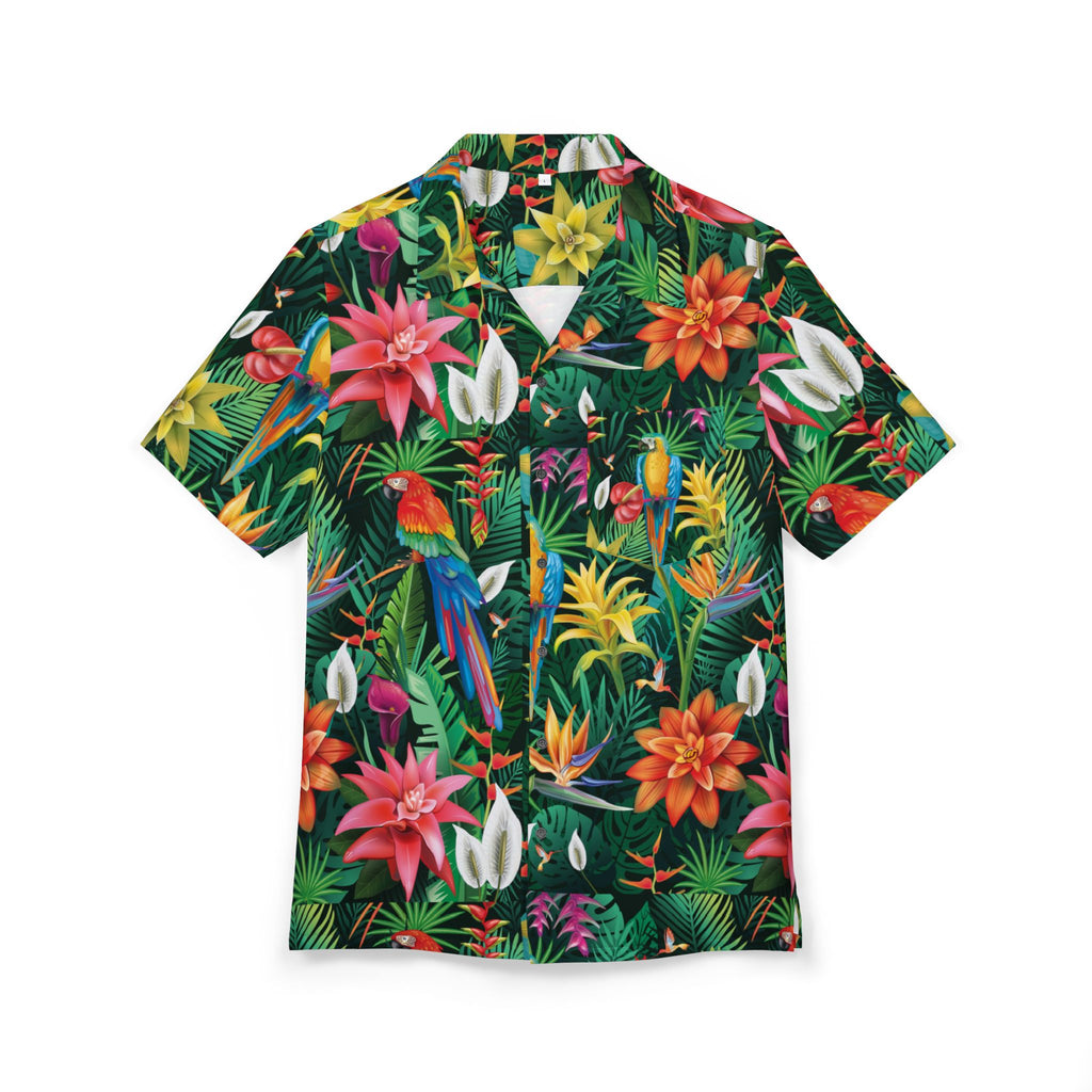 Tropical Button-Down Shirt, Caribbean Dinner Night Cruise Shirt Unisex Hawaiian Shirt, Summer Apparel, Vacation Outfit, Beach Party Shirt, Casual Wear