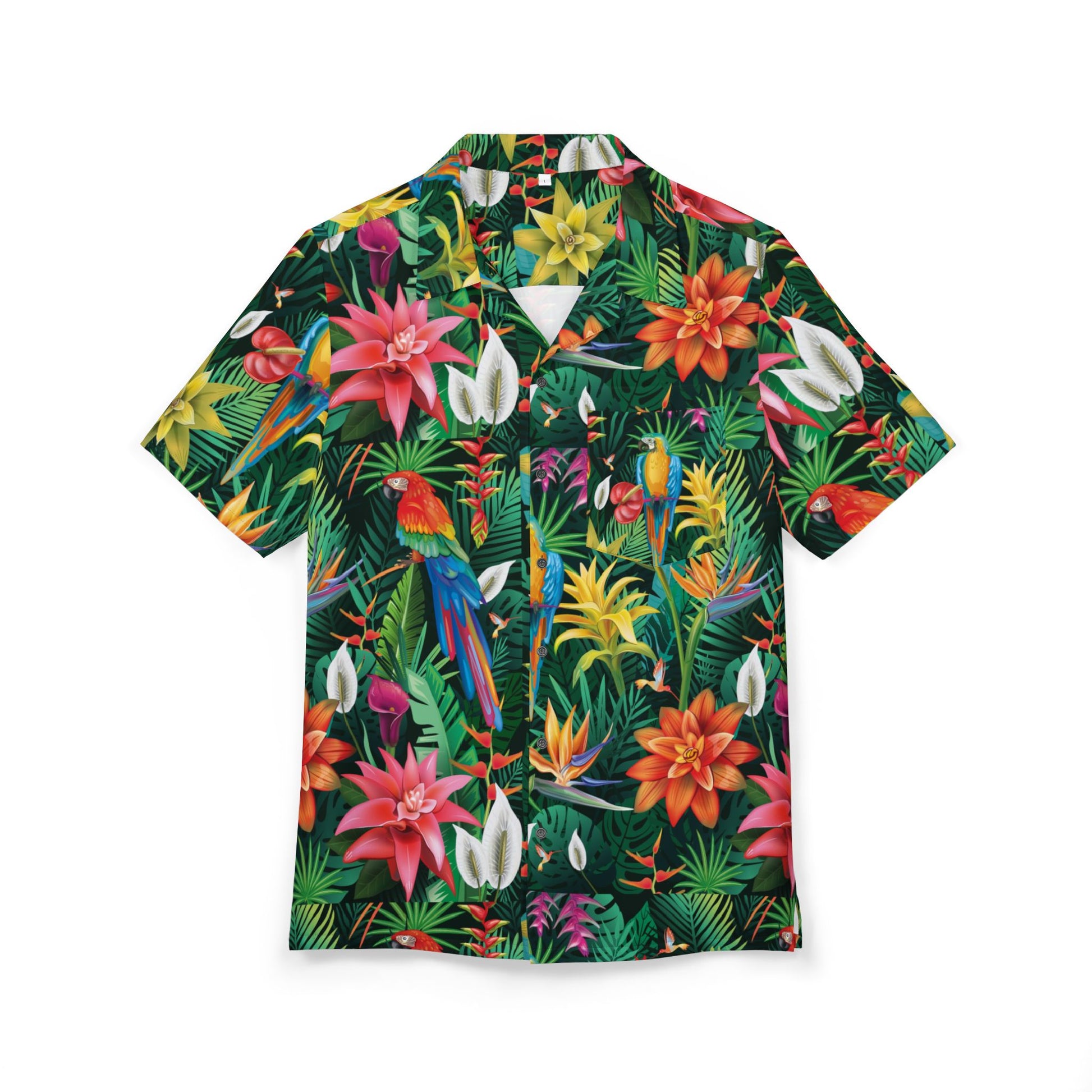 Tropical Button-Down Shirt, Caribbean Dinner Night Cruise Shirt Unisex Hawaiian Shirt, Summer Apparel, Vacation Outfit, Beach Party Shirt, Casual Wear