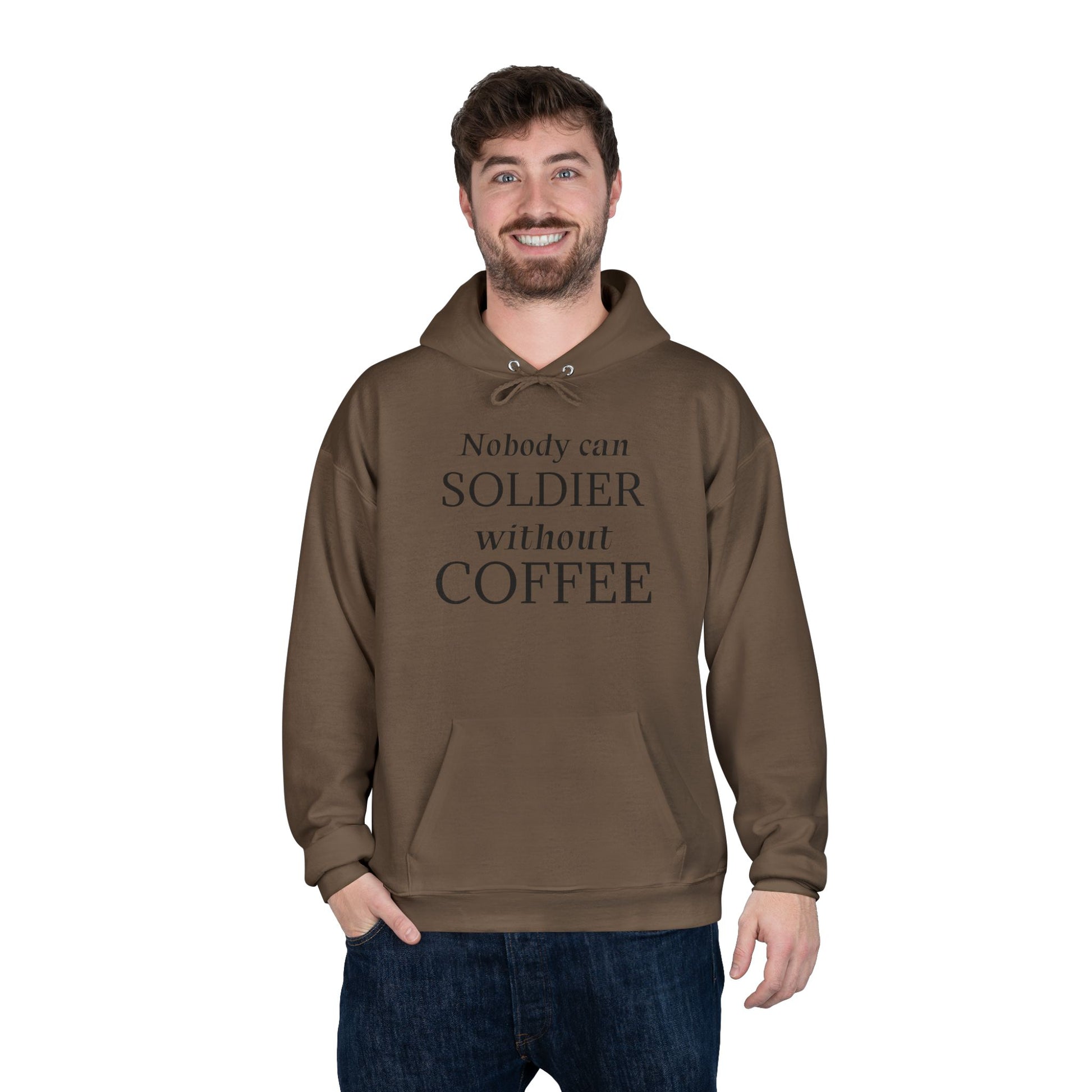 Nobody Can Soldier, Without Coffee - Hoodie