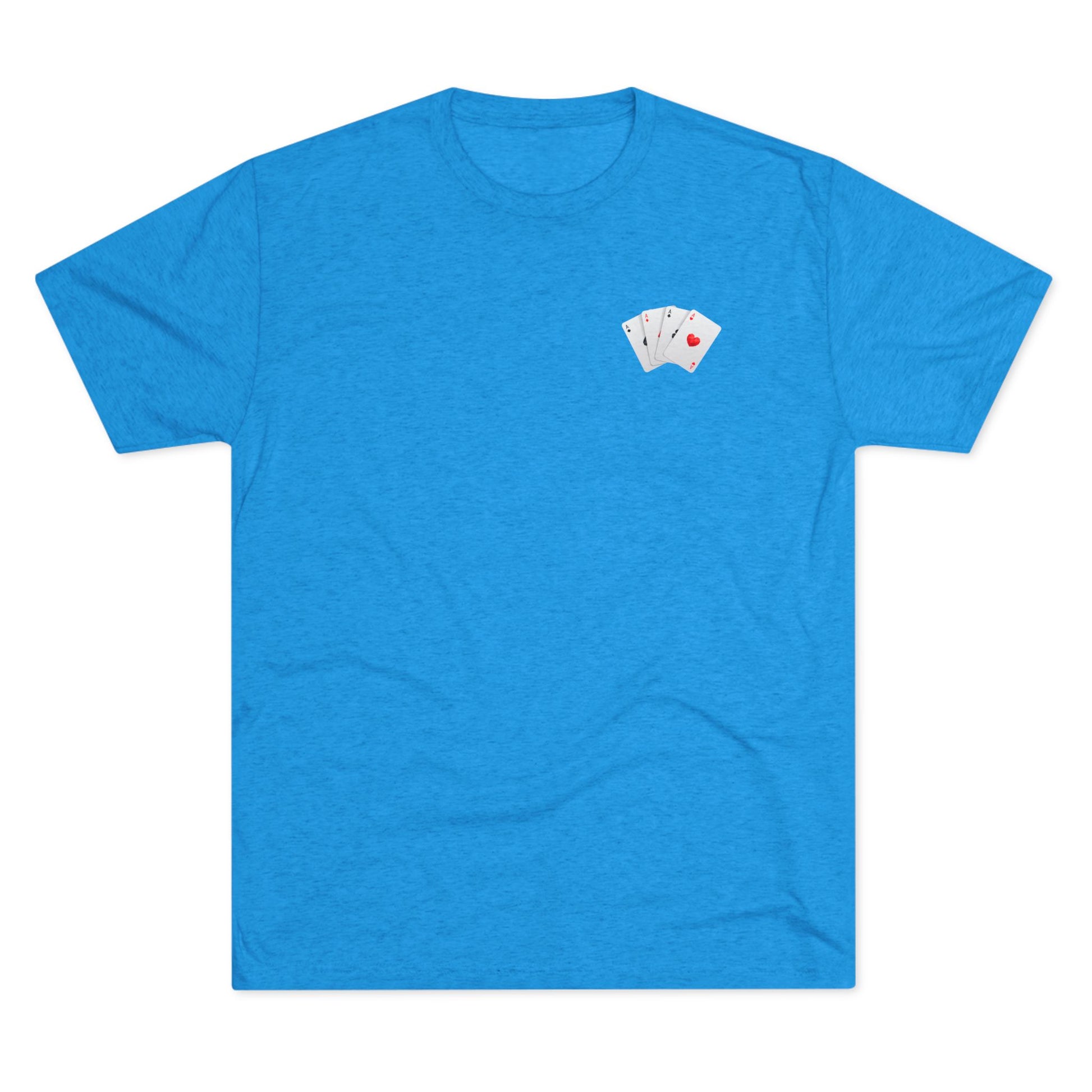 Unisex Tri-Blend Crew Tee with Lucky Cards Design | CRUISE CASINO LOVERS Casual Everyday Wear, Gift for Gamers, Perfect for St. Patrick's Day, Luck-Themed Events