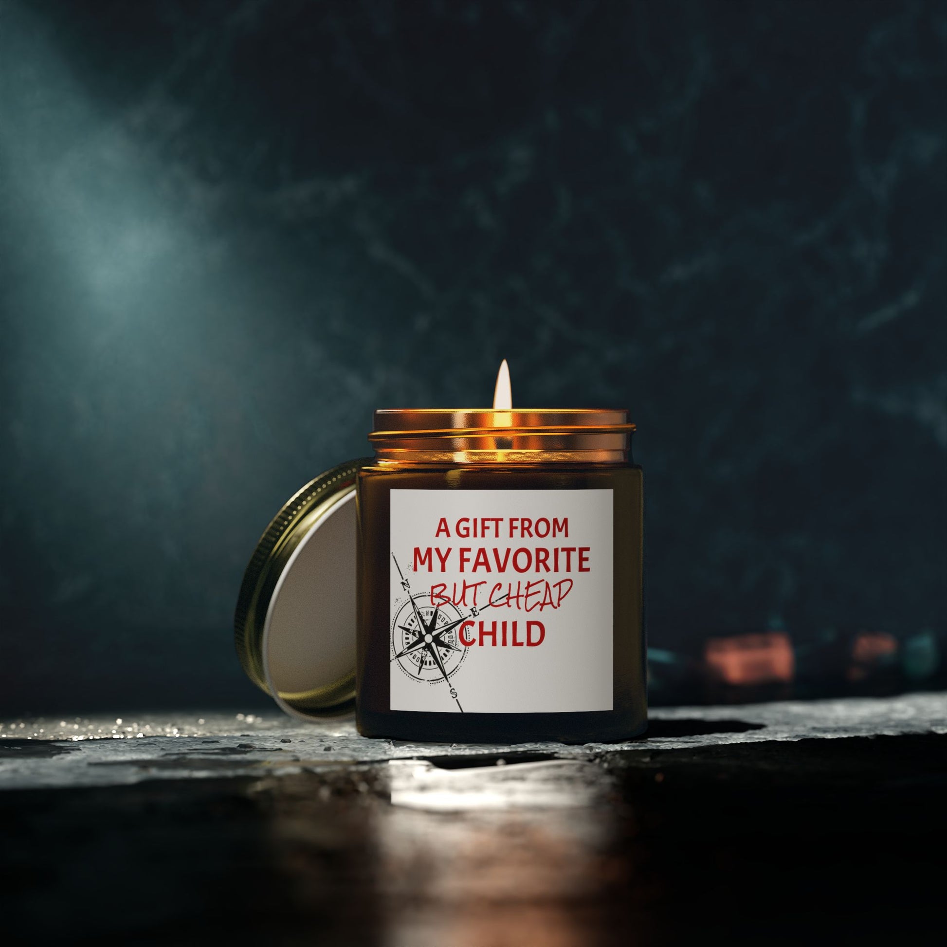 A Gift From My Favorite Child- Scented Candles, Coconut Apricot Wax (4oz, 9oz)