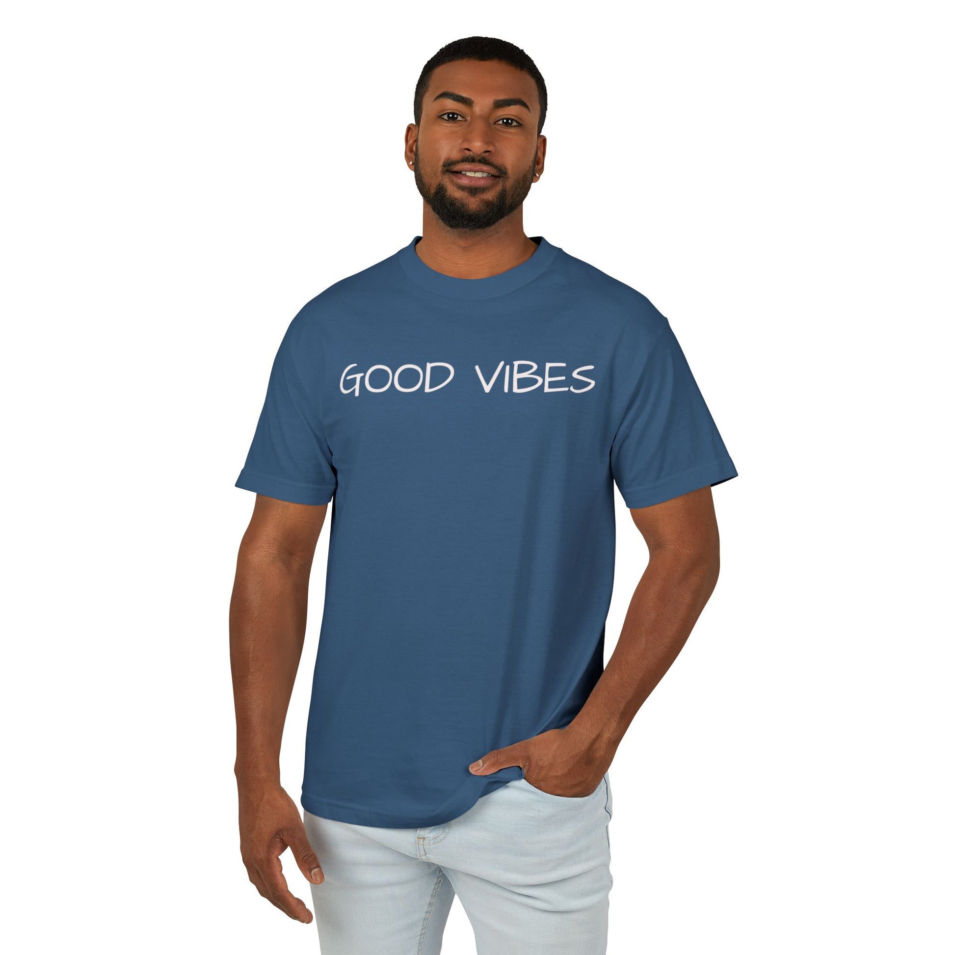 "Good Vibes" Unisex Heavyweight Tee - Comfort & Style for Everyday Adventures