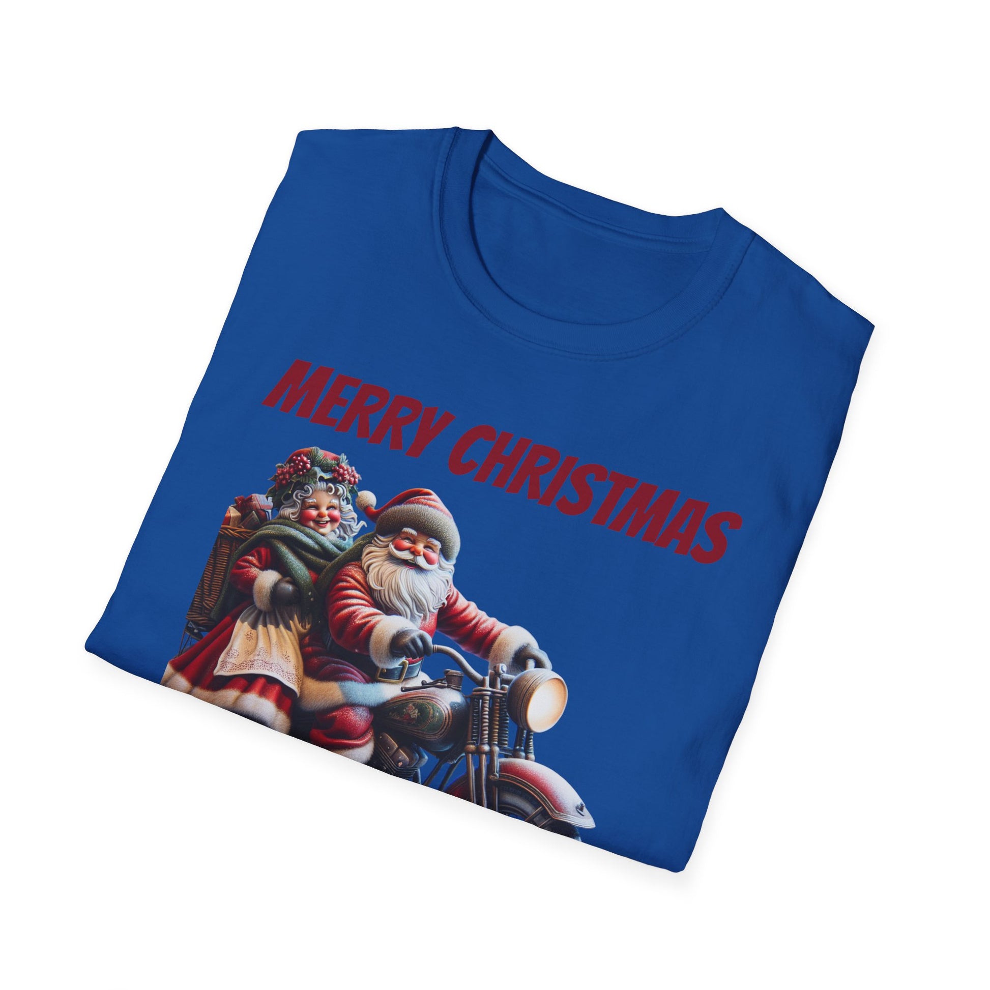 Santa & Mrs. Claus Motorcycle Unisex T-Shirt