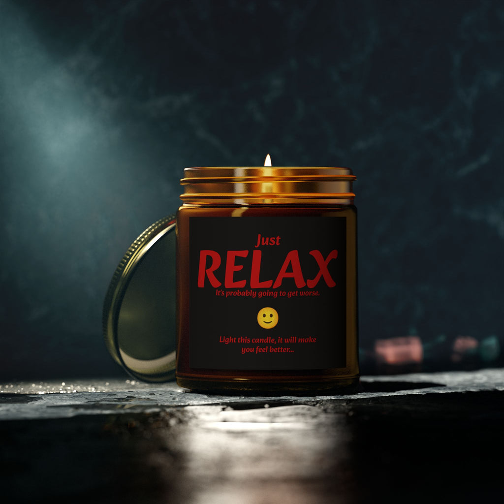 Just RELAX - Scented Candles, Coconut Apricot Wax (4oz, 9oz)