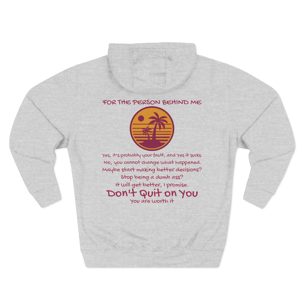 'To the person behind me' - Comfy Fleece Hoodie