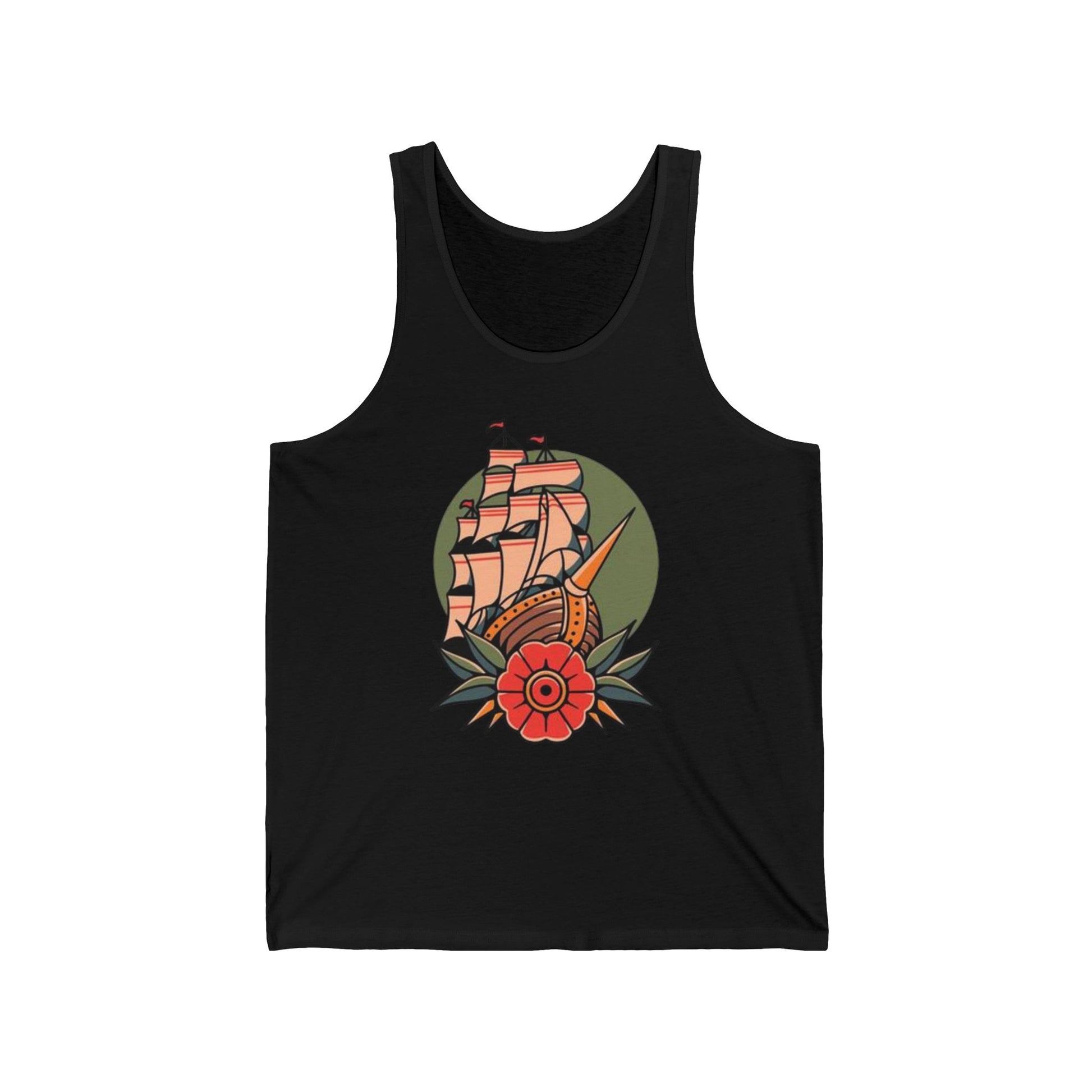 Sail Away Unisex Jersey Tank Top | CRUISE TANK TOP - Vintage Nautical Design, Summer Wear, Travel Tee, Beach Vibes, Gift for Sailors