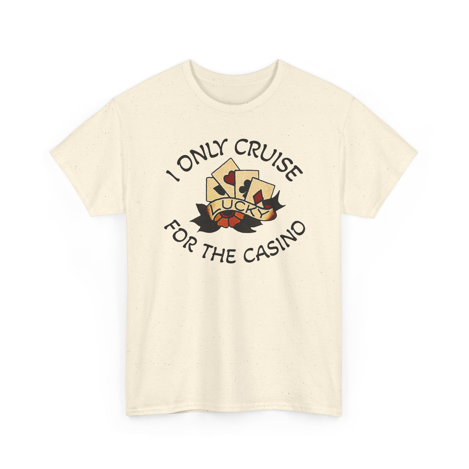 Lucky Casino Tee, Fun Casino Shirt, Gambling Gift, Cruise Apparel, Unisex Heavy Cotton Tee, Casino Lover Gift