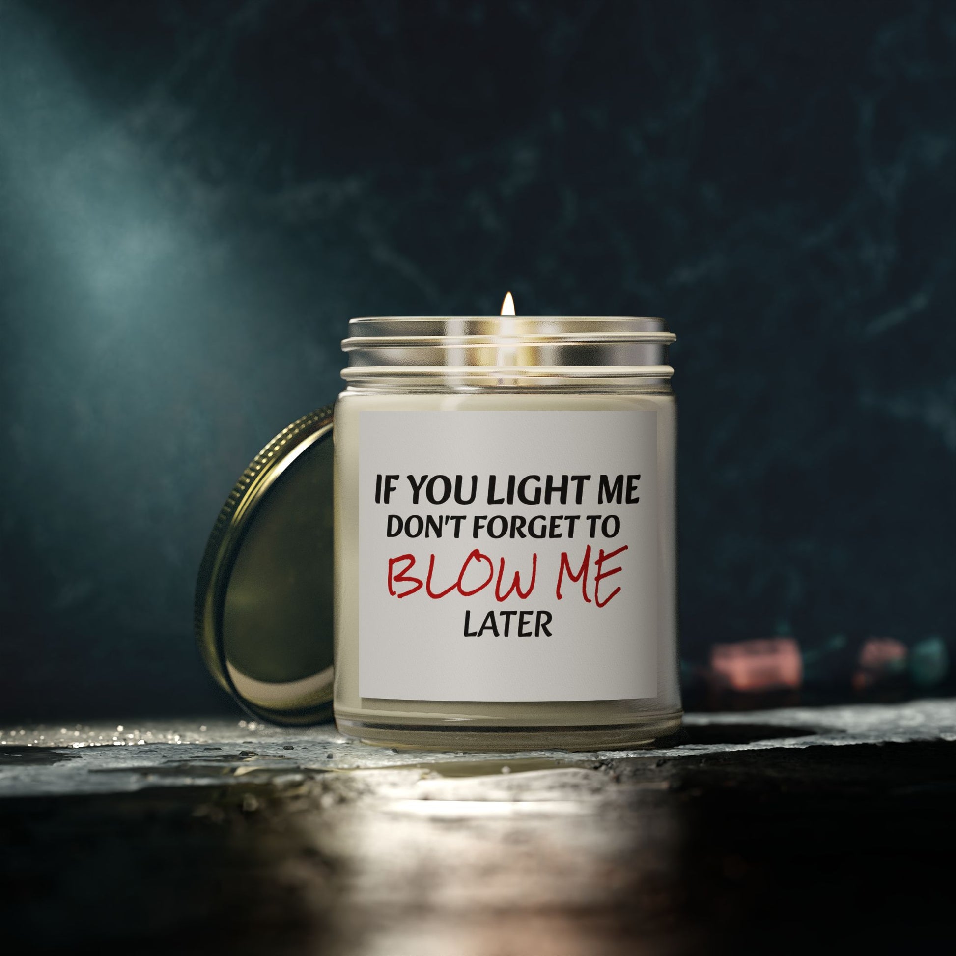 If You Light Me, Don't Forget To Blow Me Later - Scented Candles, Coconut Apricot Wax (4oz, 9oz)