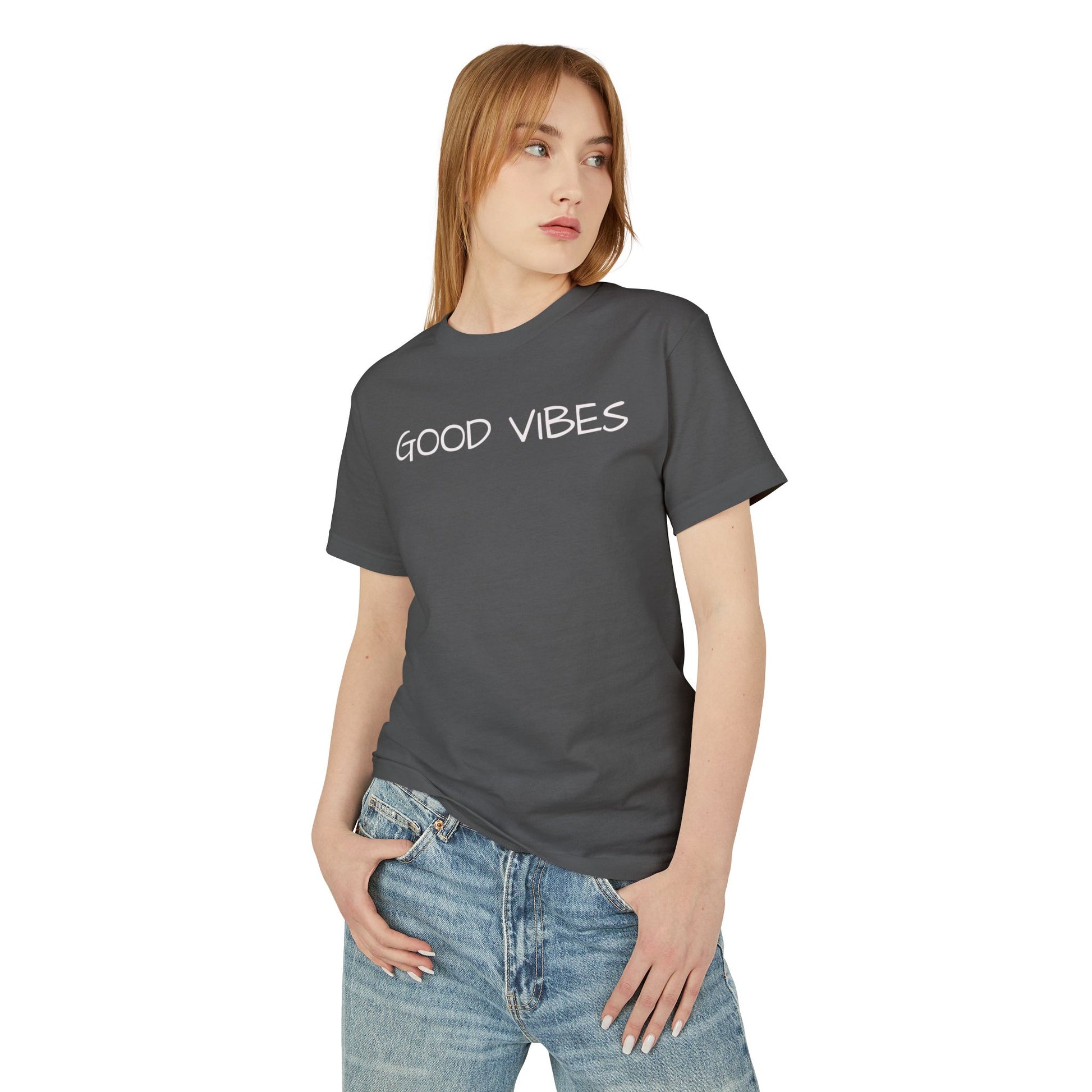 "Good Vibes" Unisex Heavyweight Tee - Comfort & Style for Everyday Adventures