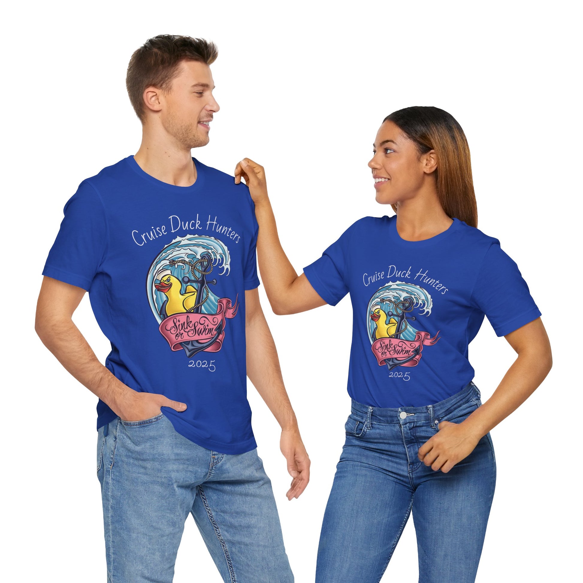 Cruise Ship Duck Hunters Graphic Tee, Casual Shirt for Duck Lovers, Funny Gift for Friends, Beach Adventure Apparel, Unisex Summer Wear