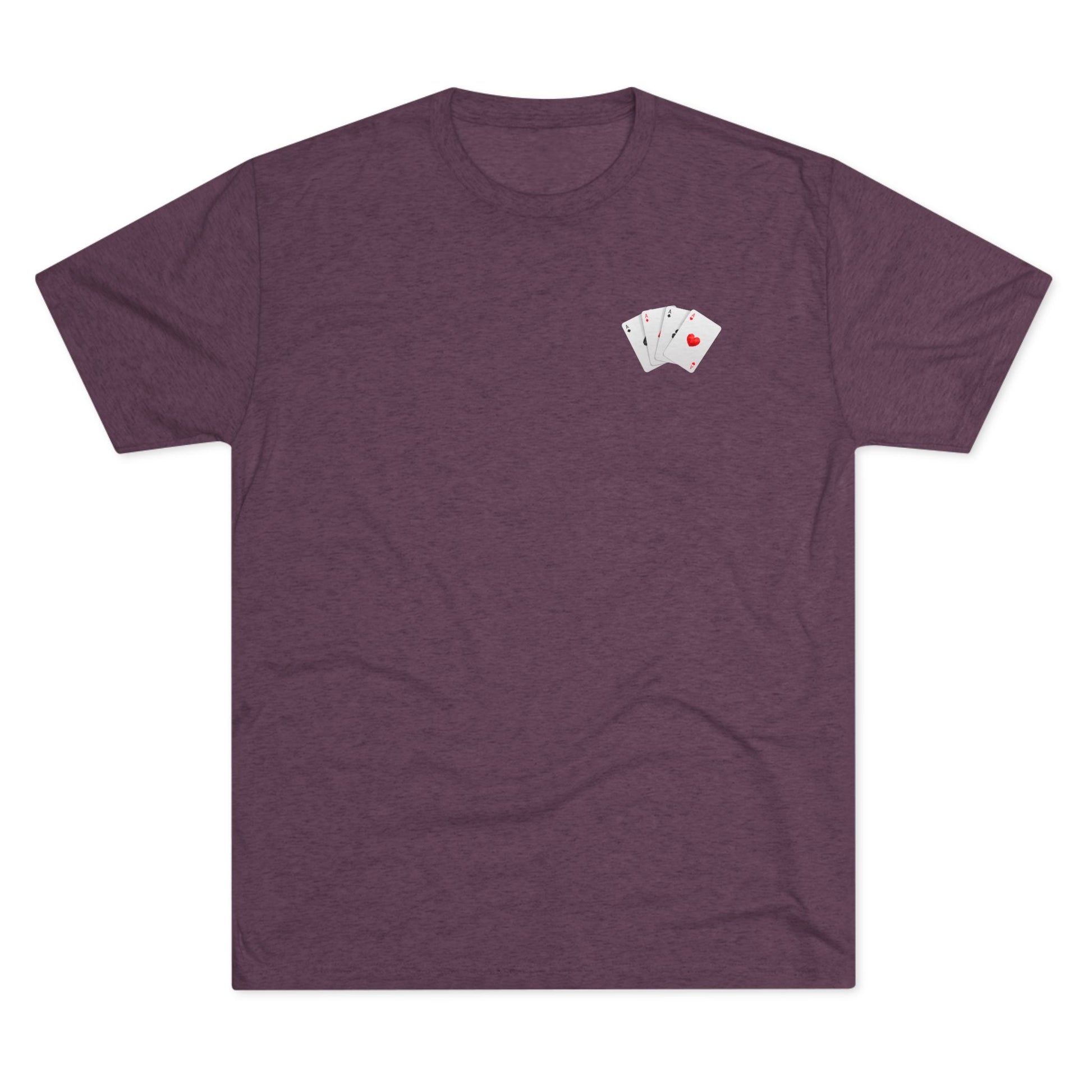 Unisex Tri-Blend Crew Tee with Lucky Cards Design | CRUISE CASINO LOVERS Casual Everyday Wear, Gift for Gamers, Perfect for St. Patrick's Day, Luck-Themed Events
