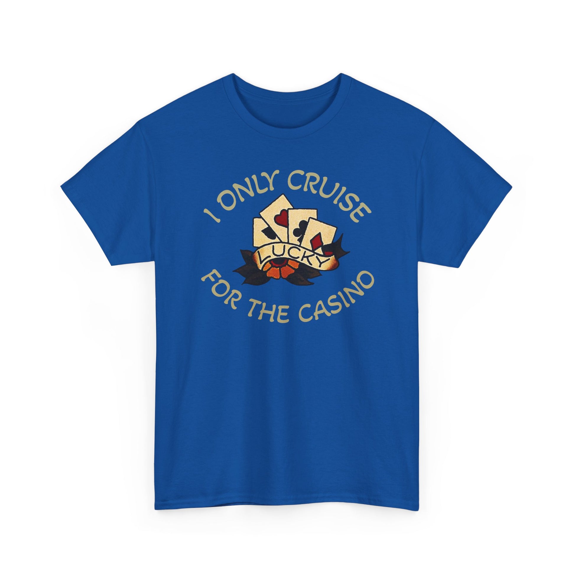 Lucky Casino Tee, Fun Casino Shirt, Gambling Gift, Cruise Apparel, Unisex Heavy Cotton Tee, Casino Lover Gift