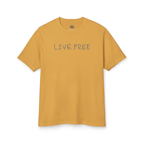 "Live Free" Unisex Heavyweight Tee - Comfort & Style for Everyday Adventures