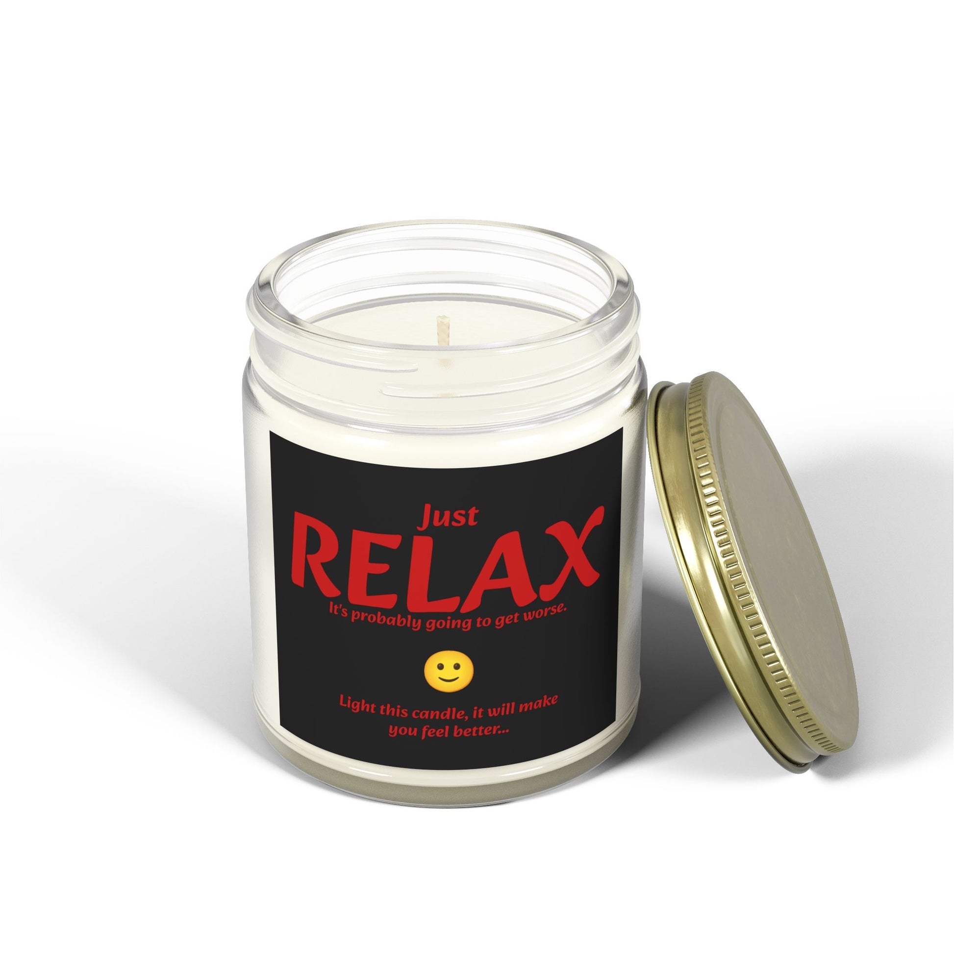 Just RELAX - Scented Candles, Coconut Apricot Wax (4oz, 9oz)