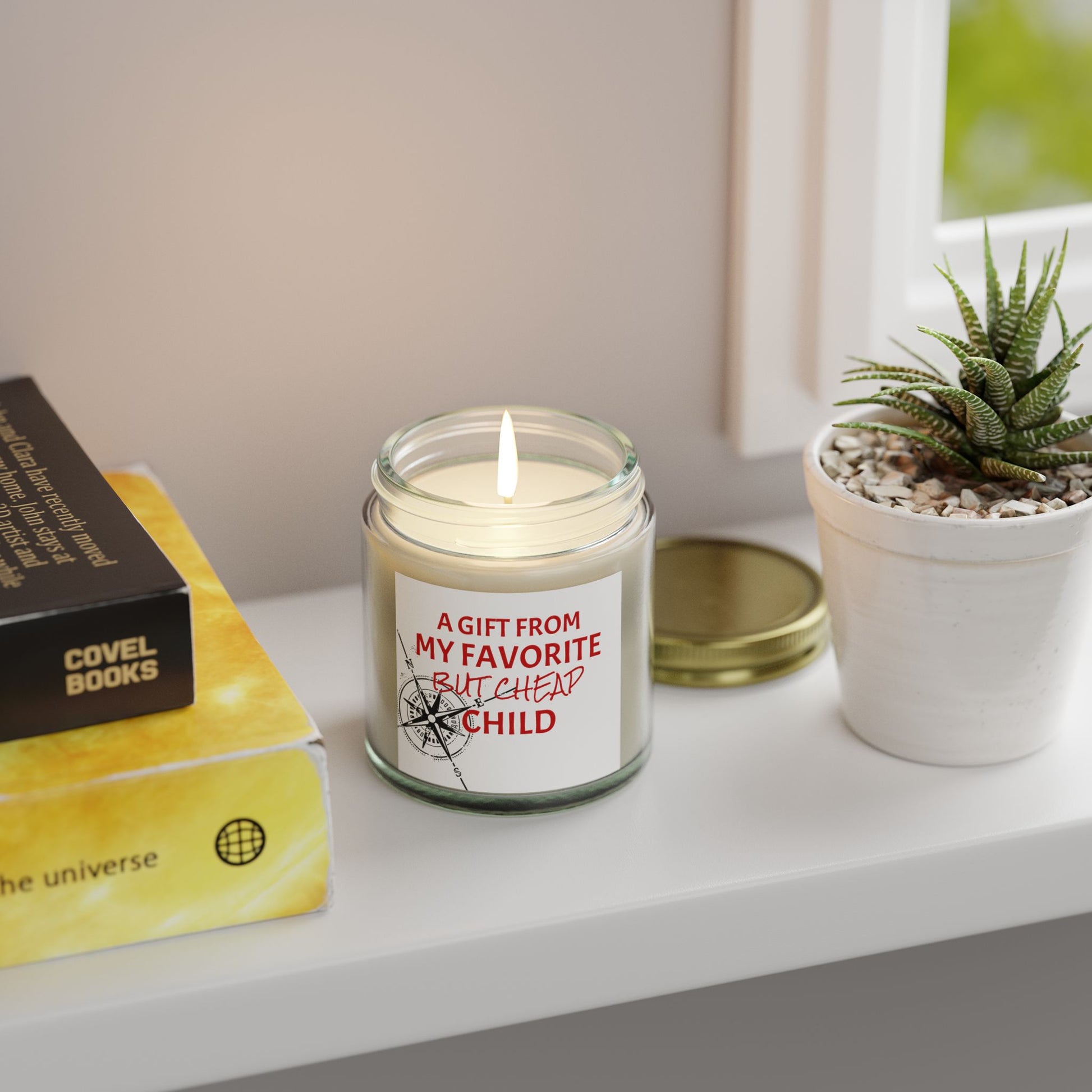 A Gift From My Favorite Child- Scented Candles, Coconut Apricot Wax (4oz, 9oz)