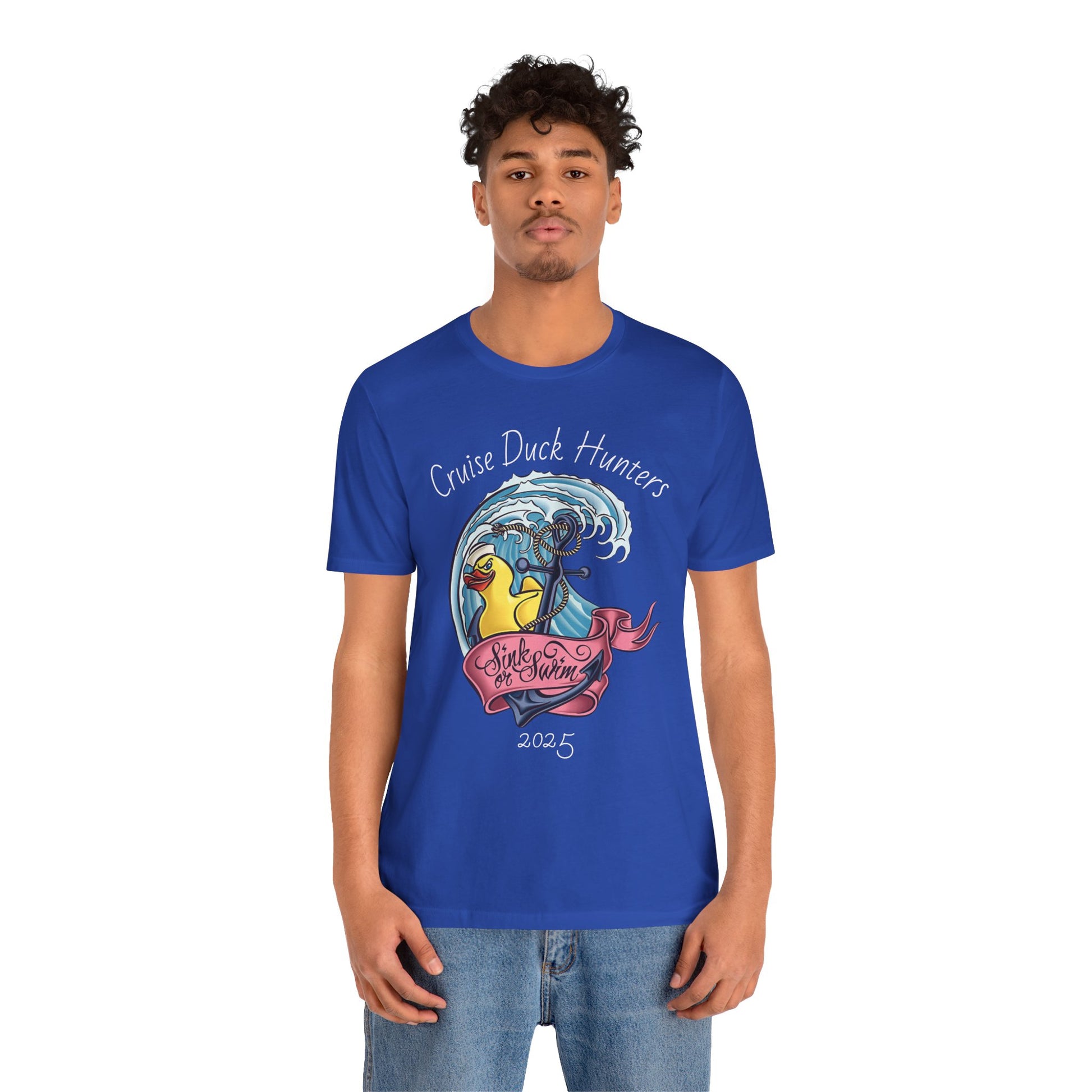 Cruise Ship Duck Hunters Graphic Tee, Casual Shirt for Duck Lovers, Funny Gift for Friends, Beach Adventure Apparel, Unisex Summer Wear