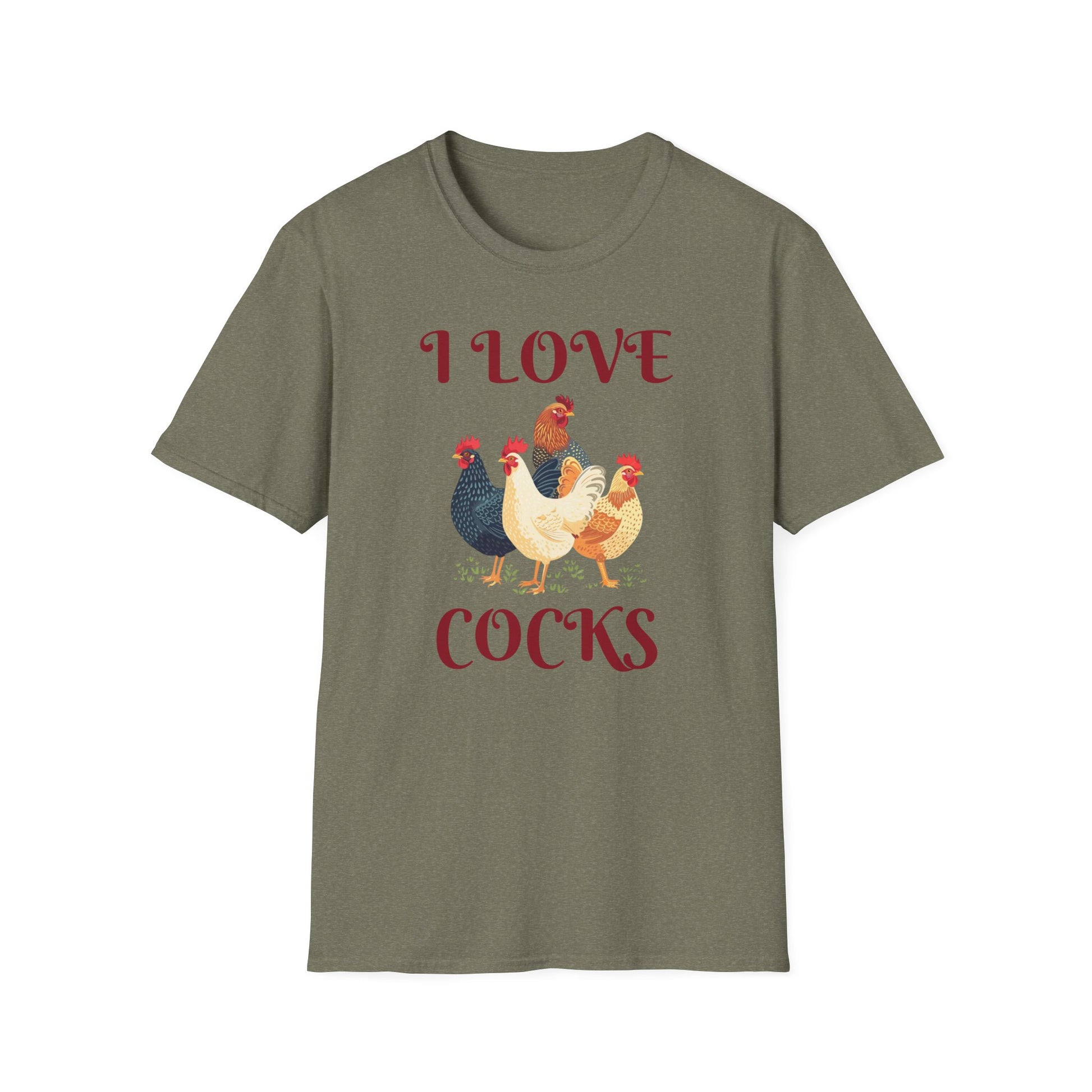 I love C*cks - Funny Rooster Shirt