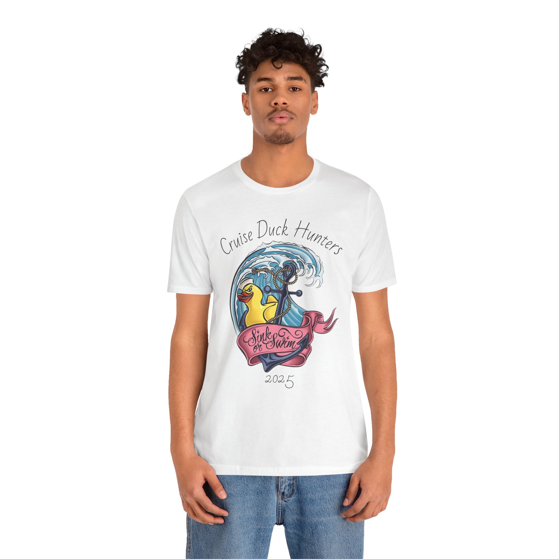 Cruise Ship Duck Hunters Graphic Tee, Casual Shirt for Duck Lovers, Funny Gift for Friends, Beach Adventure Apparel, Unisex Summer Wear