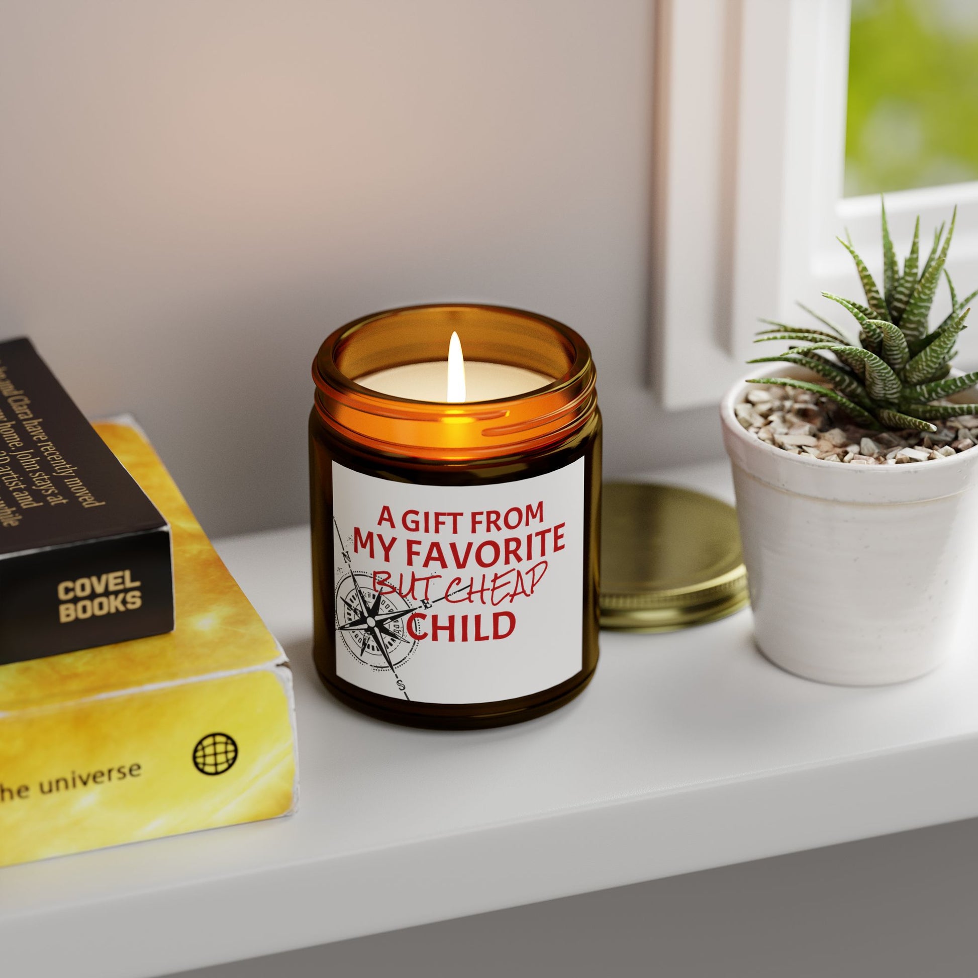 A Gift From My Favorite Child- Scented Candles, Coconut Apricot Wax (4oz, 9oz)
