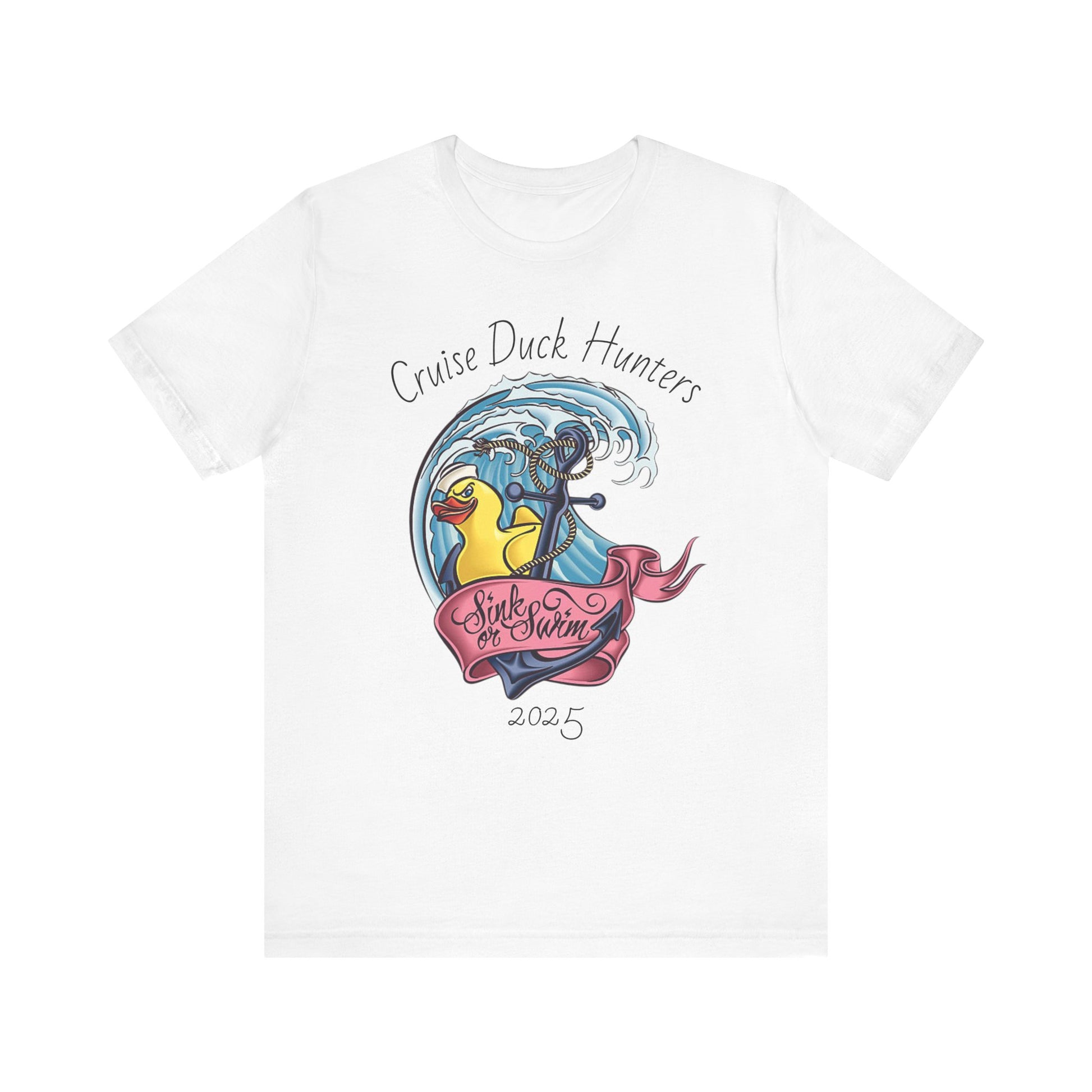 Cruise Ship Duck Hunters Graphic Tee, Casual Shirt for Duck Lovers, Funny Gift for Friends, Beach Adventure Apparel, Unisex Summer Wear