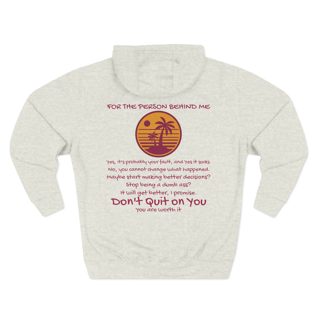 'To the person behind me' - Comfy Fleece Hoodie