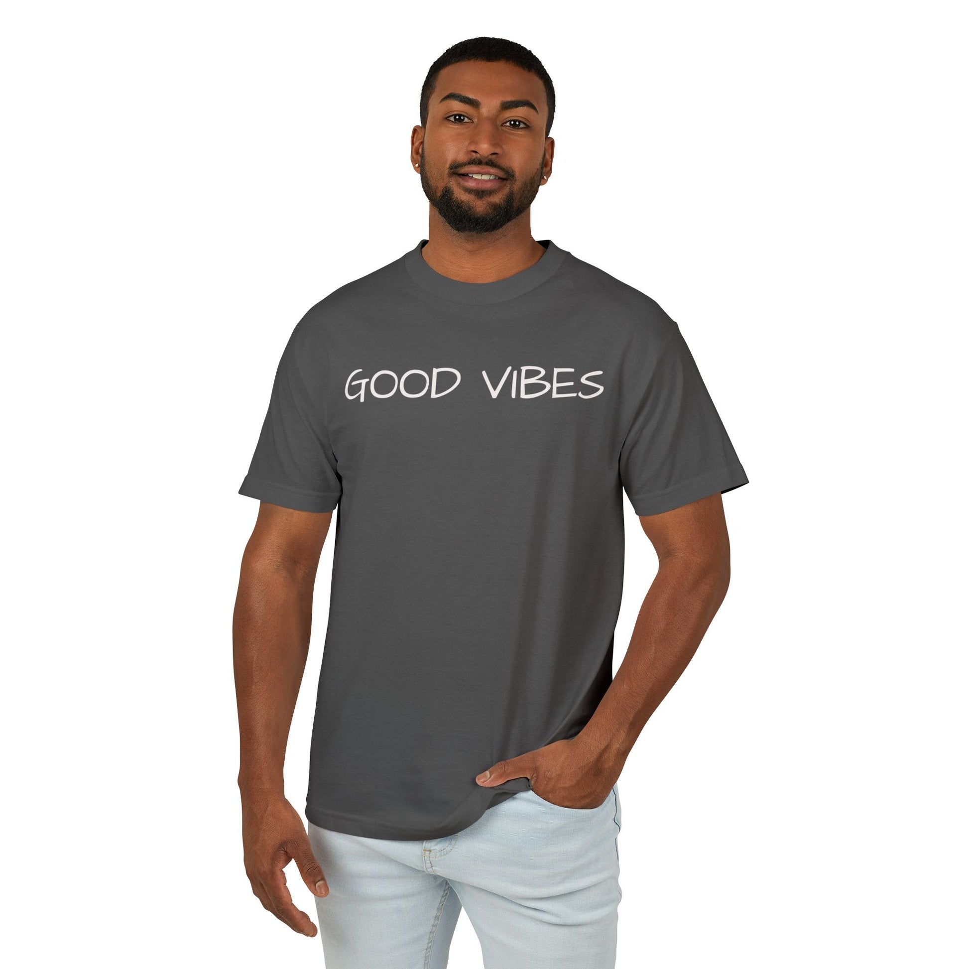 "Good Vibes" Unisex Heavyweight Tee - Comfort & Style for Everyday Adventures