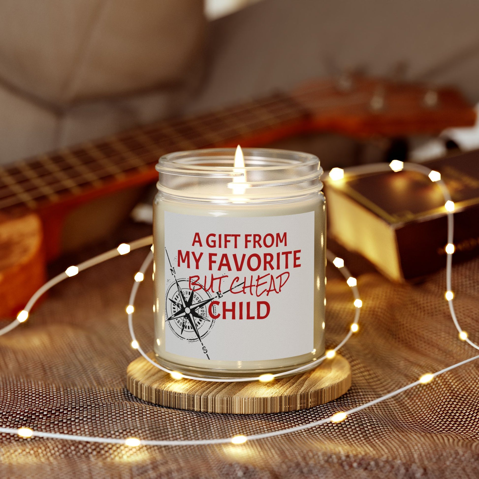 A Gift From My Favorite Child- Scented Candles, Coconut Apricot Wax (4oz, 9oz)