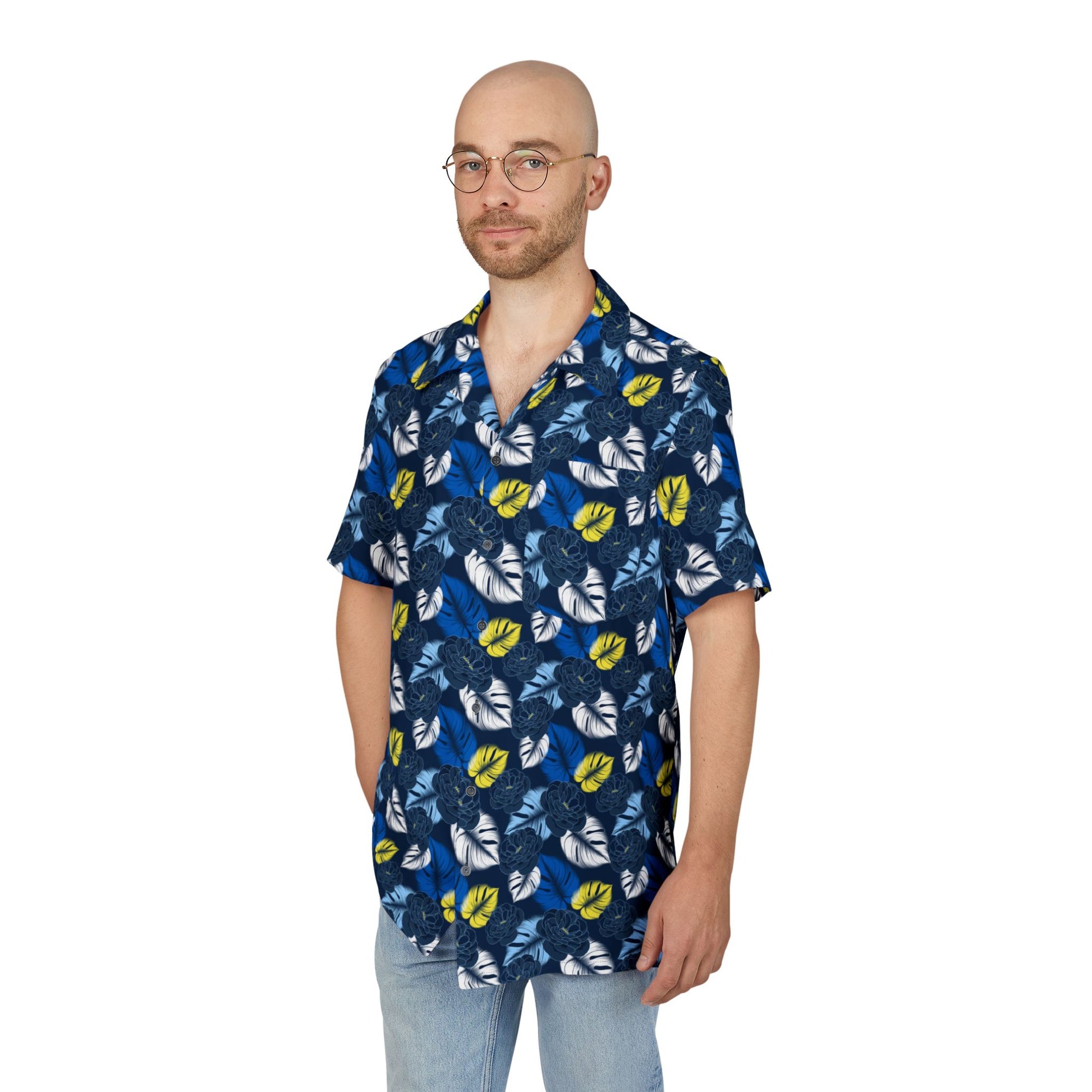 Tropical Button-Down Shirt, Caribbean Dinner Night Cruise Shirt Unisex Hawaiian Shirt, Summer Apparel, Vacation Outfit, Beach Party Shirt, Casual Wear