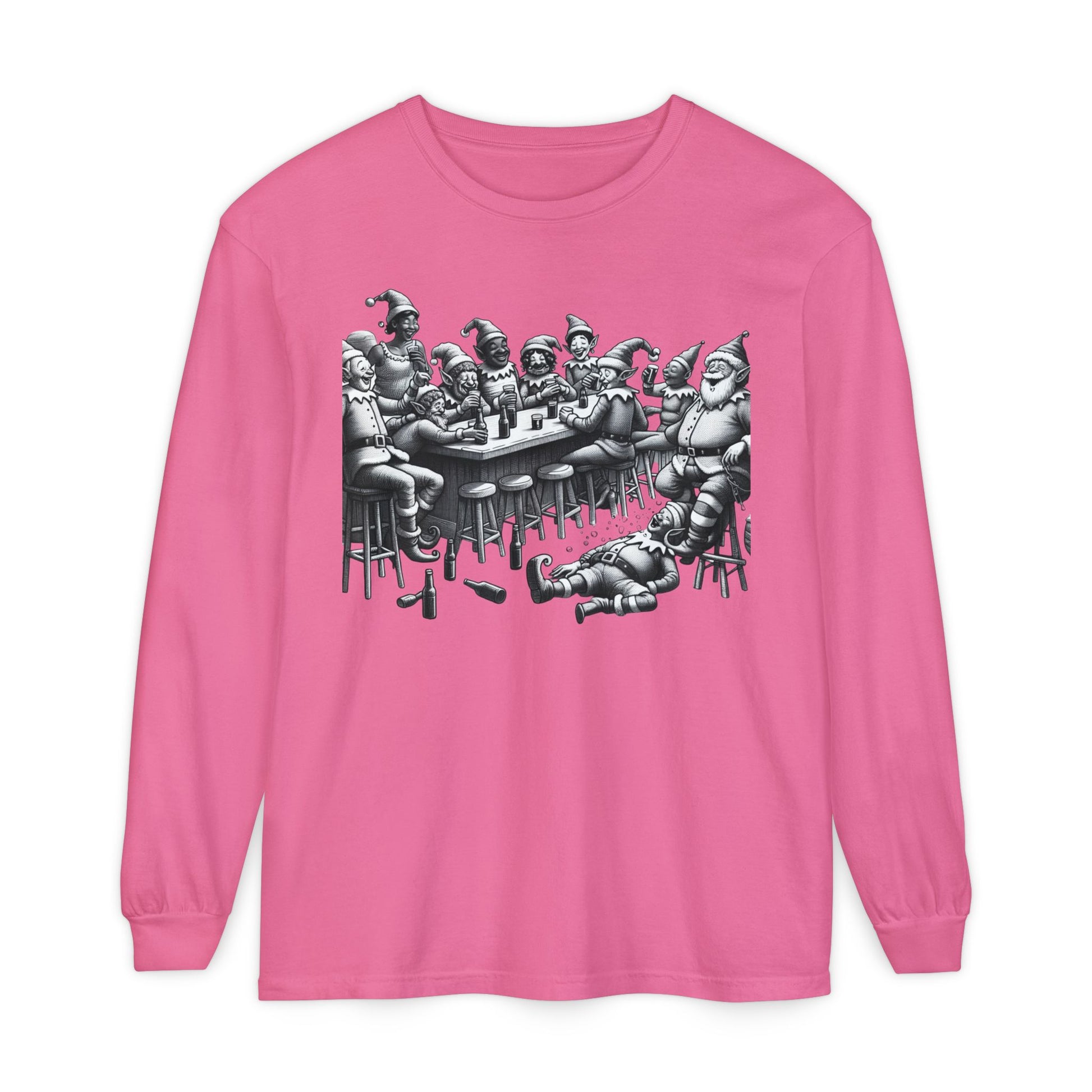 Long Sleeve T-Shirt Drunk Elves Design