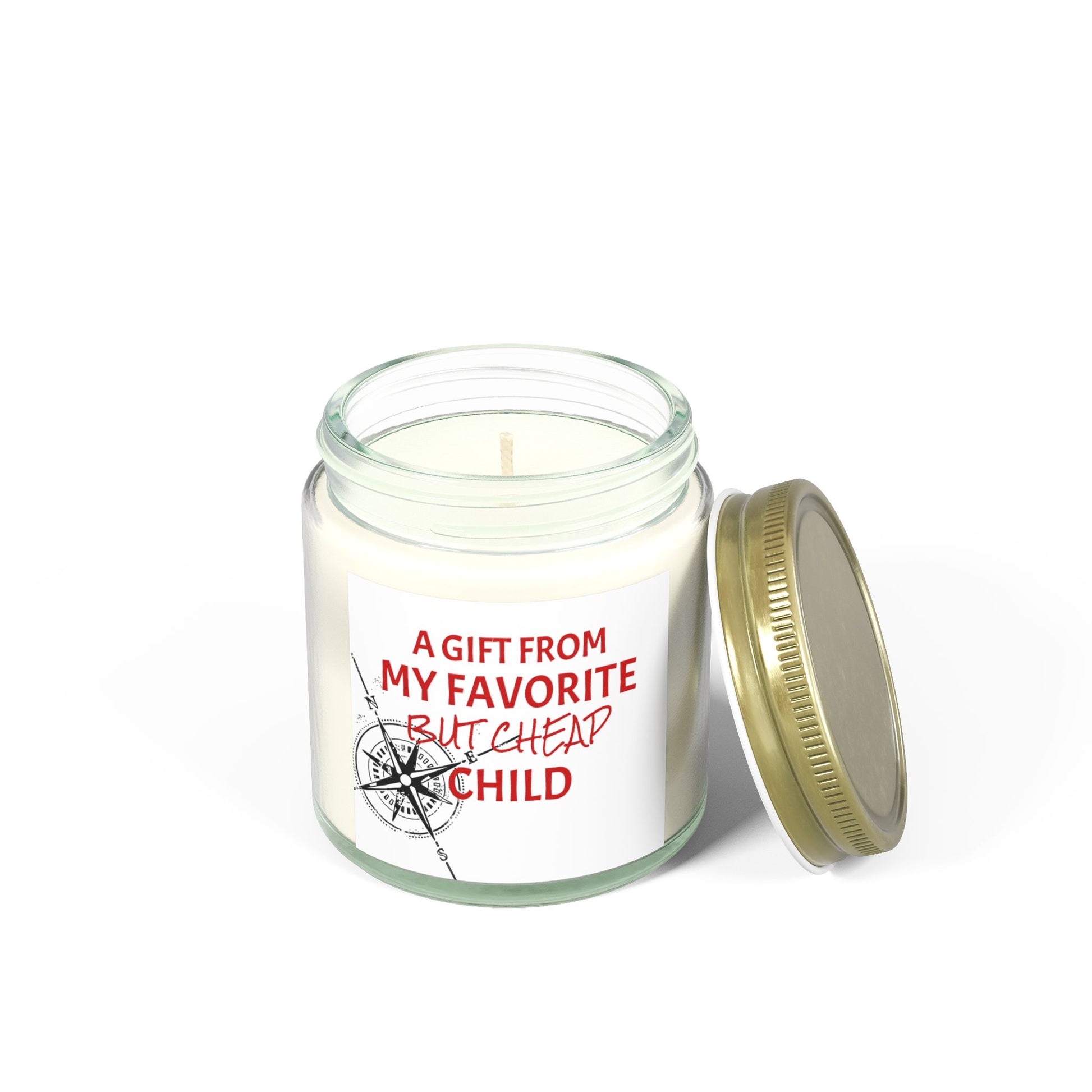 A Gift From My Favorite Child- Scented Candles, Coconut Apricot Wax (4oz, 9oz)