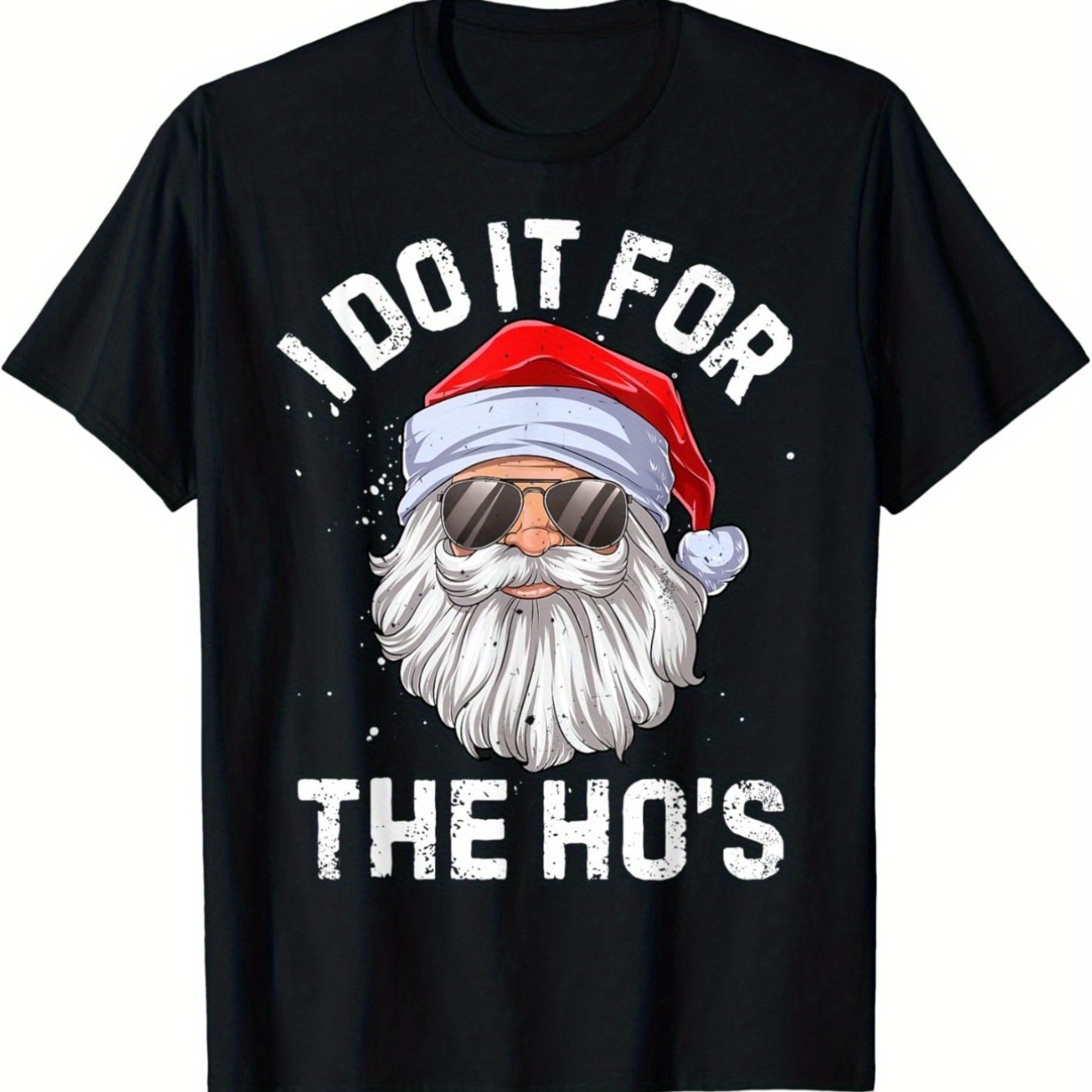 Santa Ho's Fun T-shirt - Inappropriate Humor, Short Sleeve, Men's Loose Fit