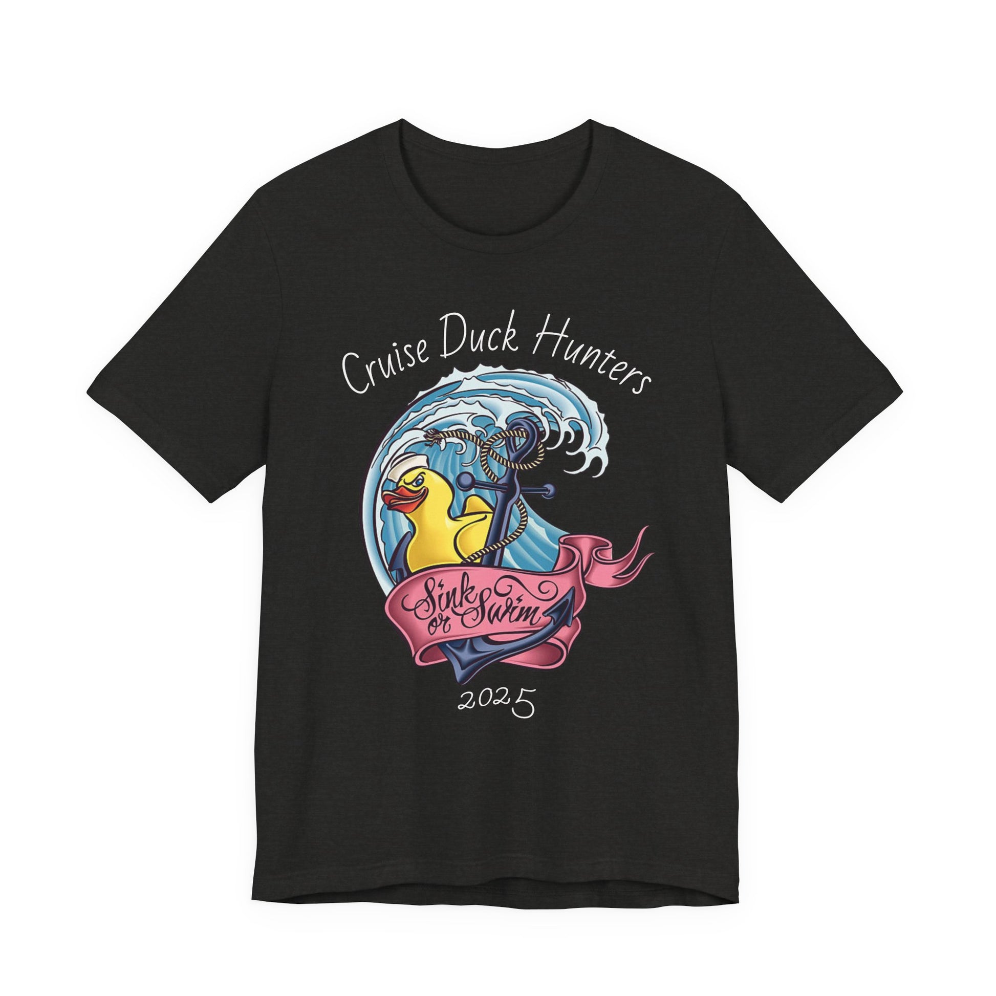 Cruise Ship Duck Hunters Graphic Tee, Casual Shirt for Duck Lovers, Funny Gift for Friends, Beach Adventure Apparel, Unisex Summer Wear