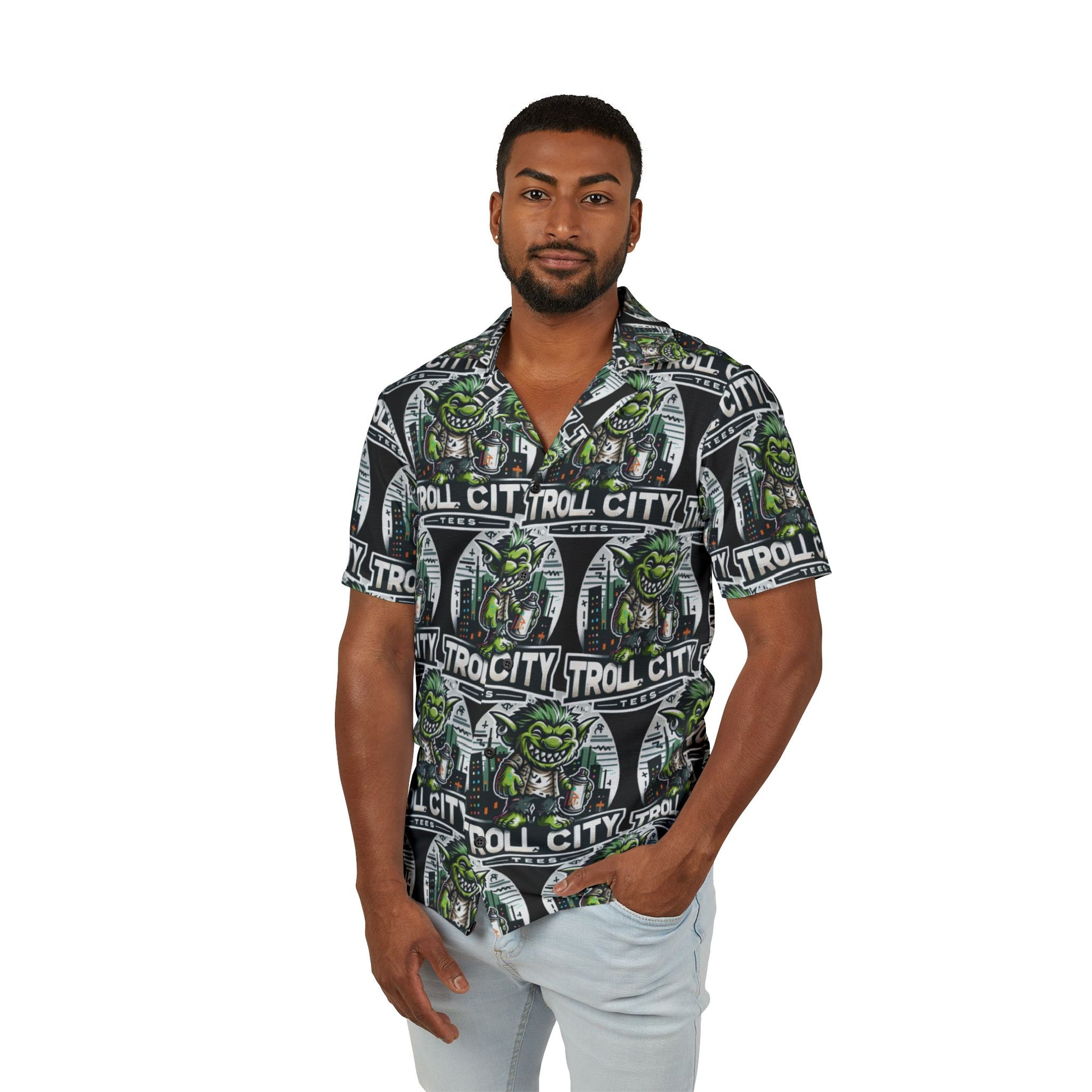 Camp Shirt - Limited Edition Men's Hawaiian TROLL CITY TEES Shirt