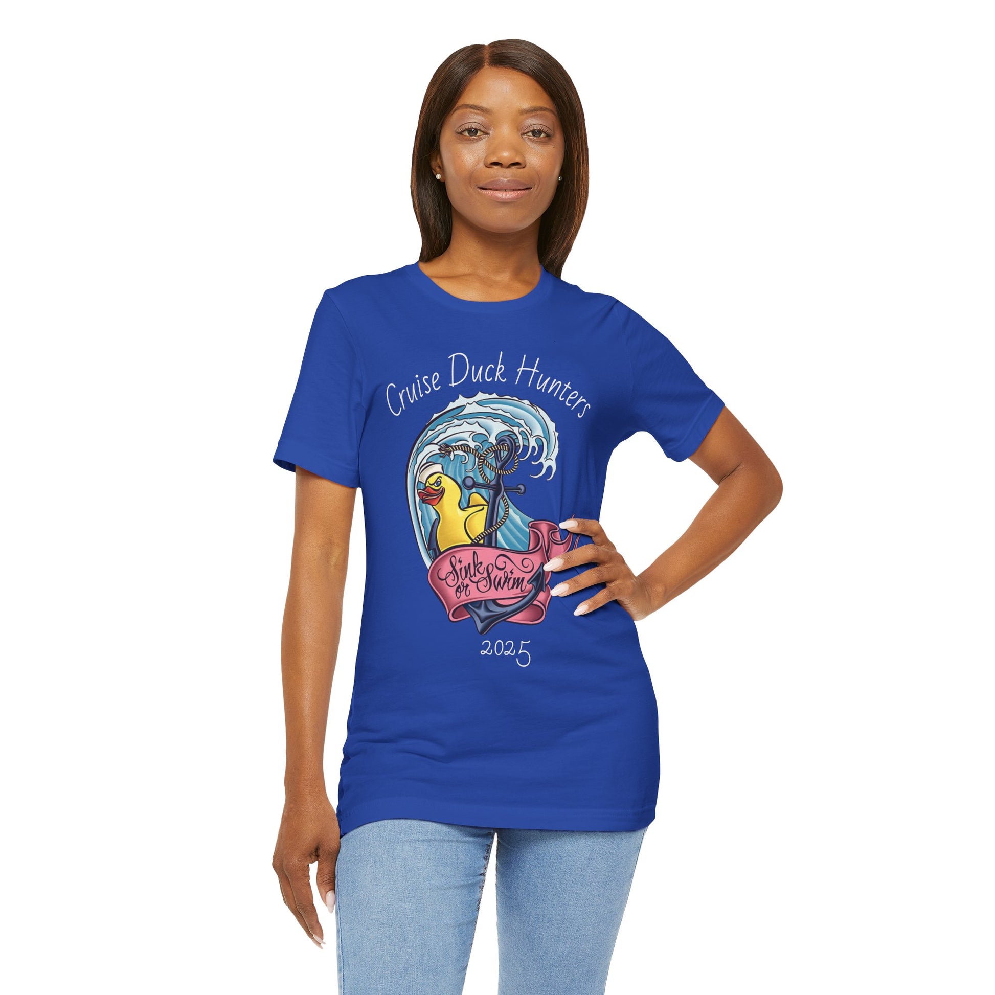 Cruise Ship Duck Hunters Graphic Tee, Casual Shirt for Duck Lovers, Funny Gift for Friends, Beach Adventure Apparel, Unisex Summer Wear