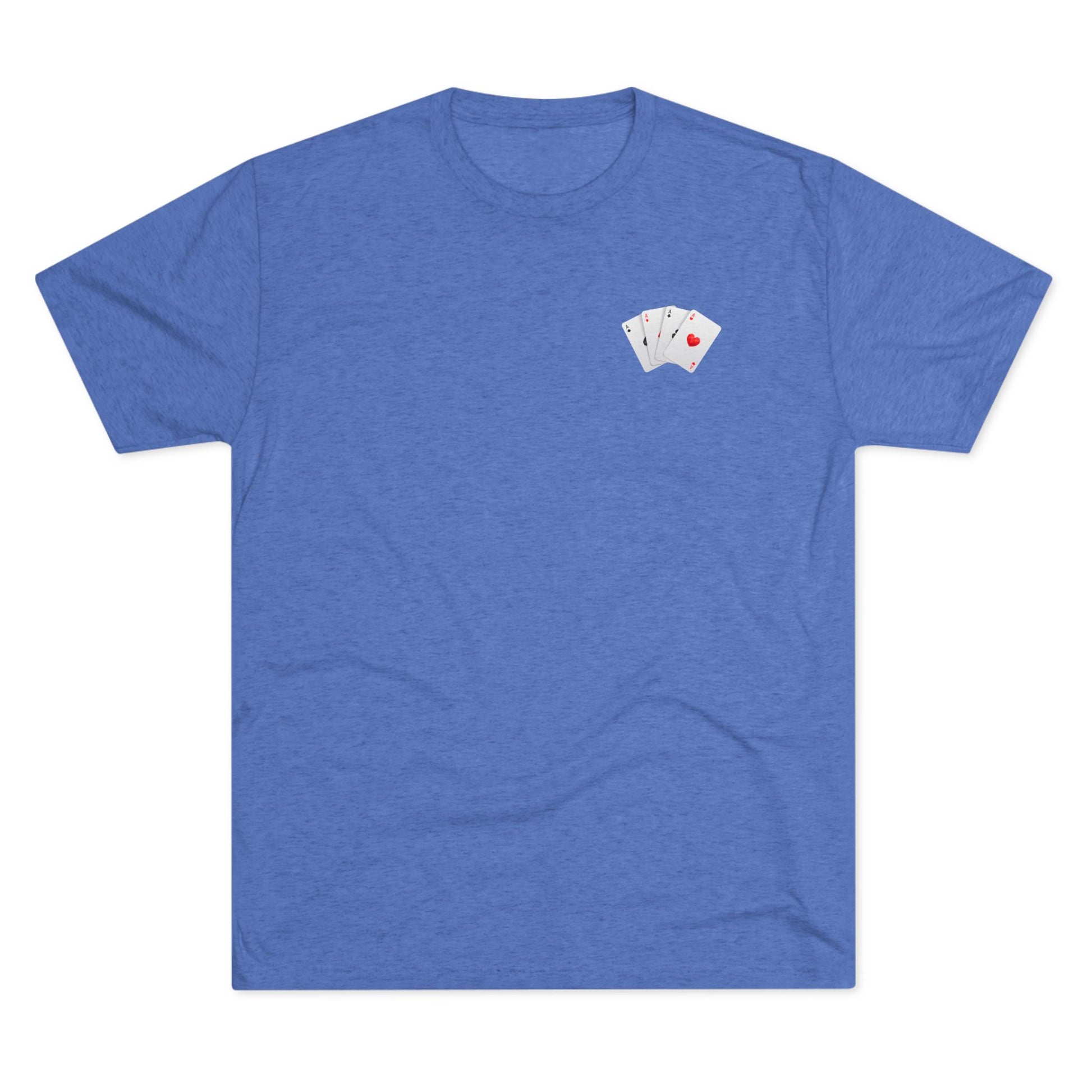 Unisex Tri-Blend Crew Tee with Lucky Cards Design | CRUISE CASINO LOVERS Casual Everyday Wear, Gift for Gamers, Perfect for St. Patrick's Day, Luck-Themed Events