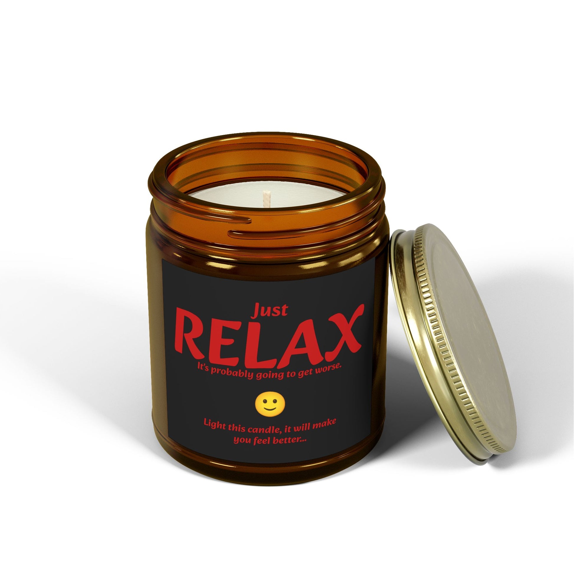 Just RELAX - Scented Candles, Coconut Apricot Wax (4oz, 9oz)